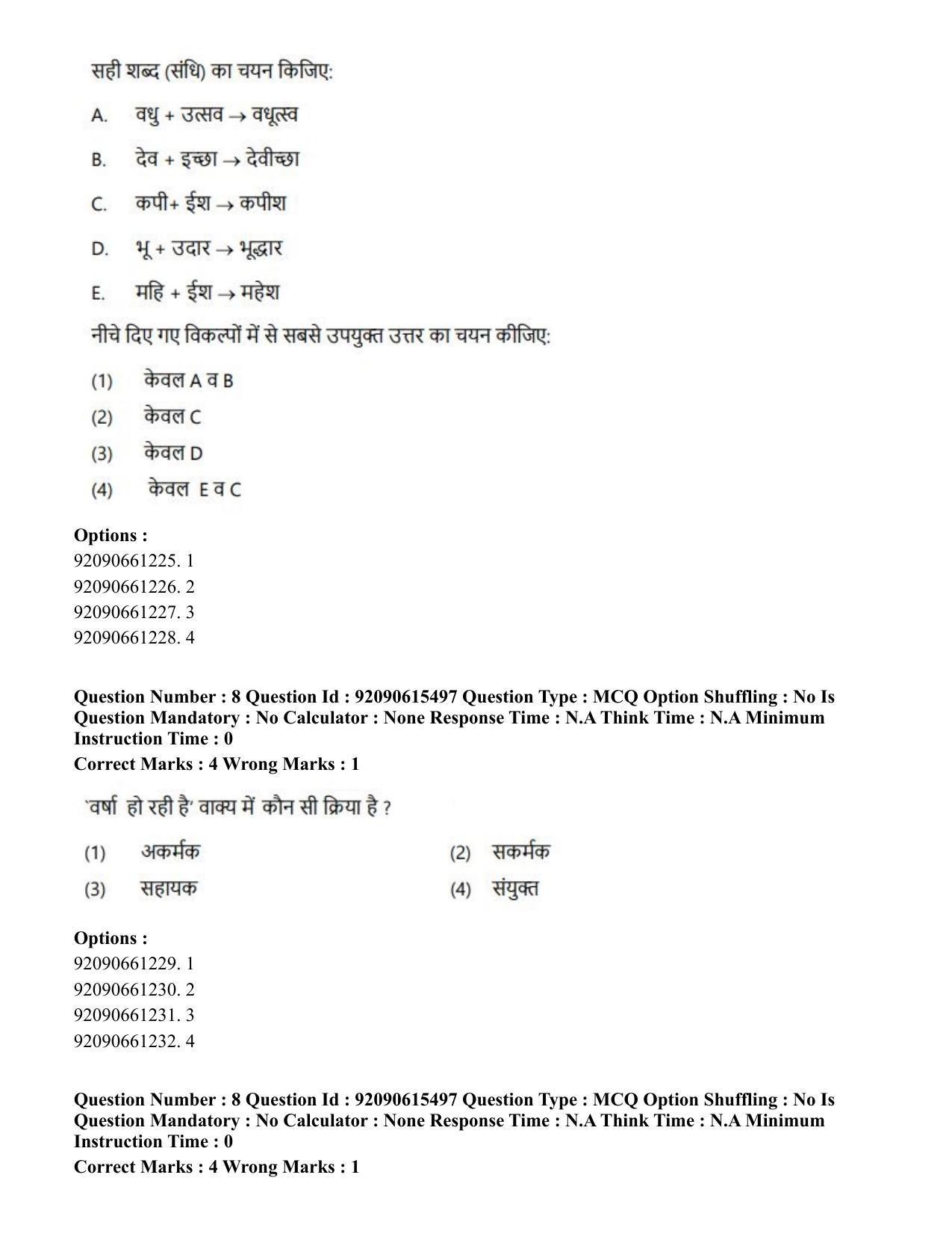 CUET PG 2023: HUQP07 – Fine Arts(HINDI) - Shift 3 (12-06-2023) Question Paper - Page 9