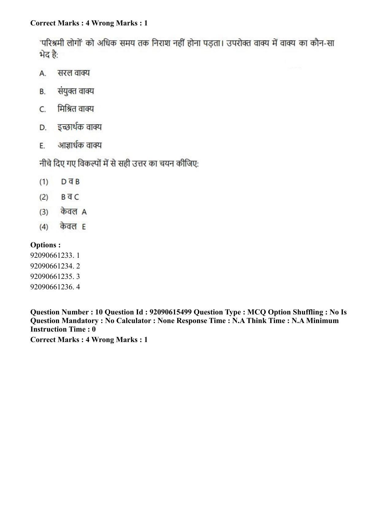 CUET PG 2023: HUQP07 – Fine Arts(HINDI) - Shift 3 (12-06-2023) Question Paper - Page 11