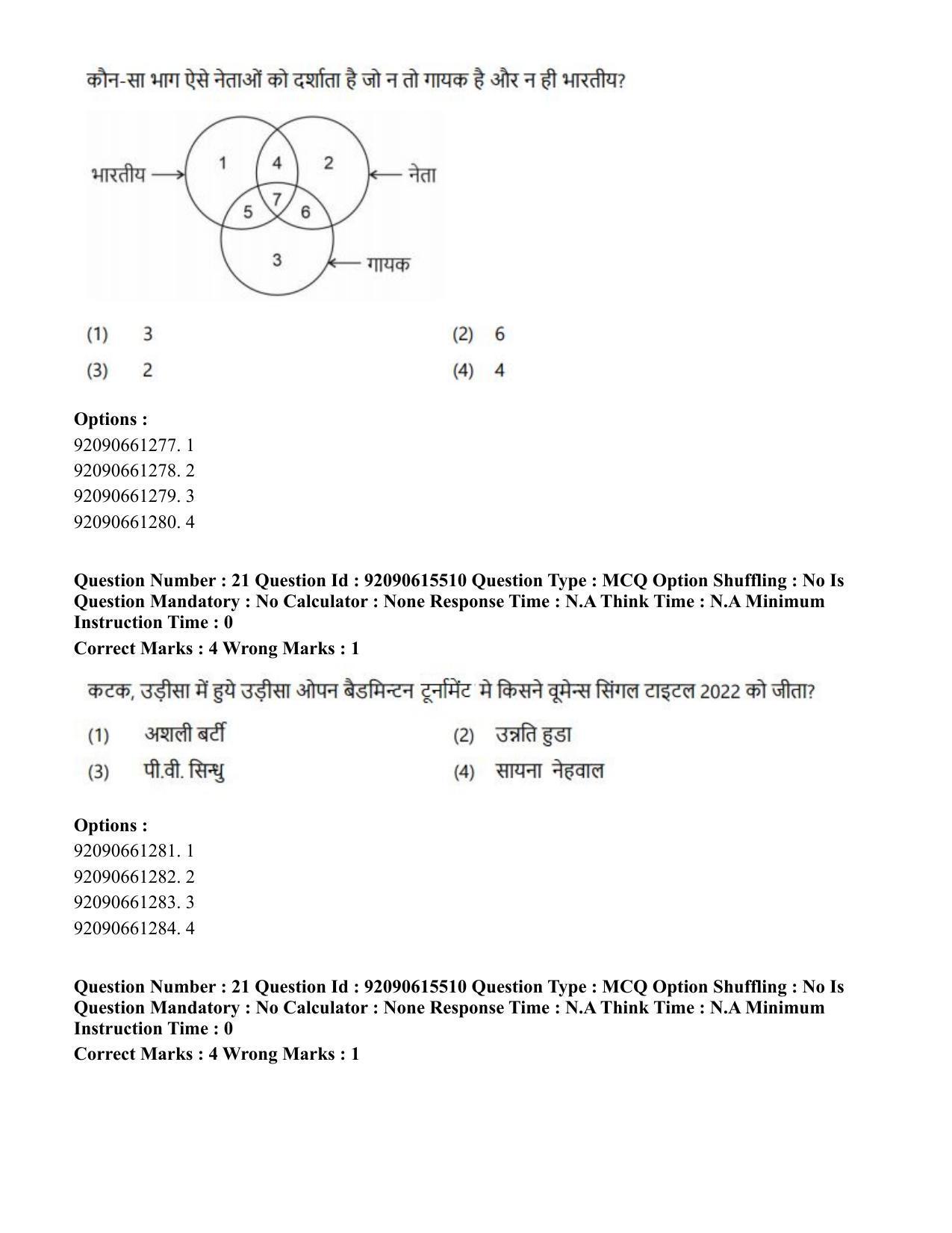 CUET PG 2023: HUQP07 – Fine Arts(HINDI) - Shift 3 (12-06-2023) Question Paper - Page 23