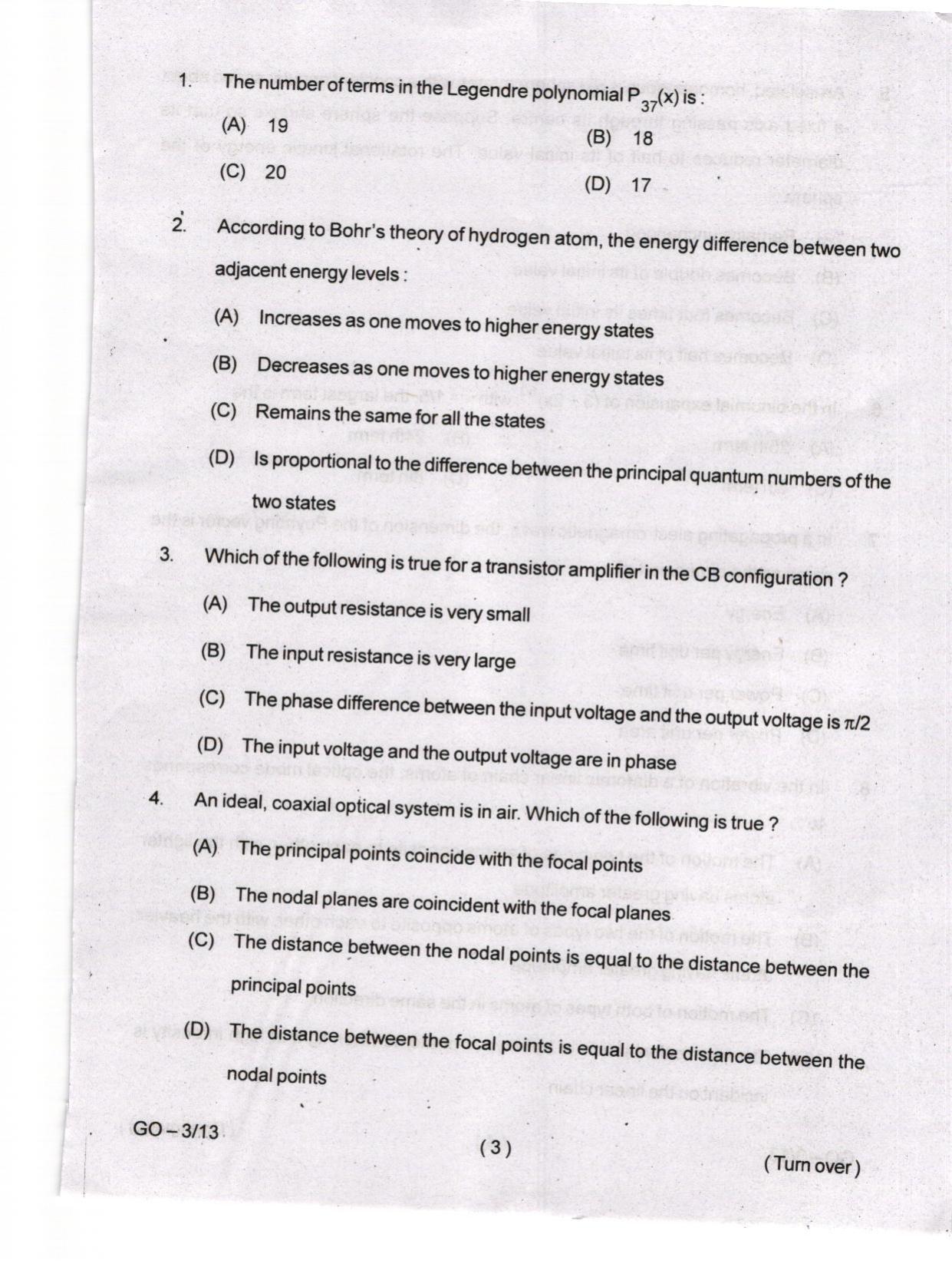 Odisha CPET 2024 PHYSICS Question Papers - Page 3