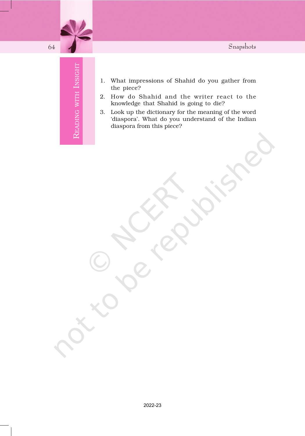 NCERT Book for Class 11 English Snapshots Chapter 6 The Ghat of the Only World - Page 11