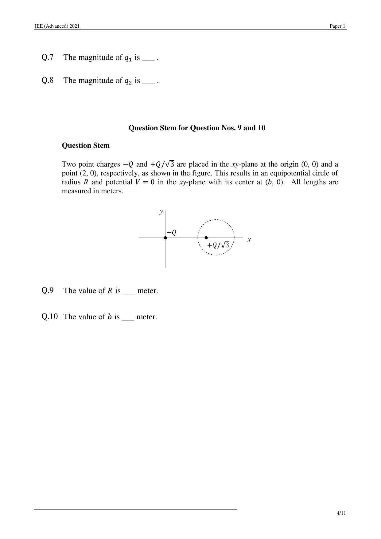 JEE (Advanced) 2021 Paper I - English Question Paper - Page 4