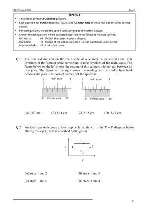 JEE (Advanced) 2021 Paper I - English Question Paper
