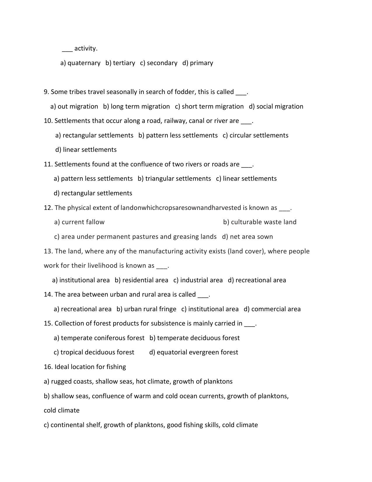 Maharashtra Board Class 12 Geography (Medium ENGLISH) 2023 Question Bank - Page 3