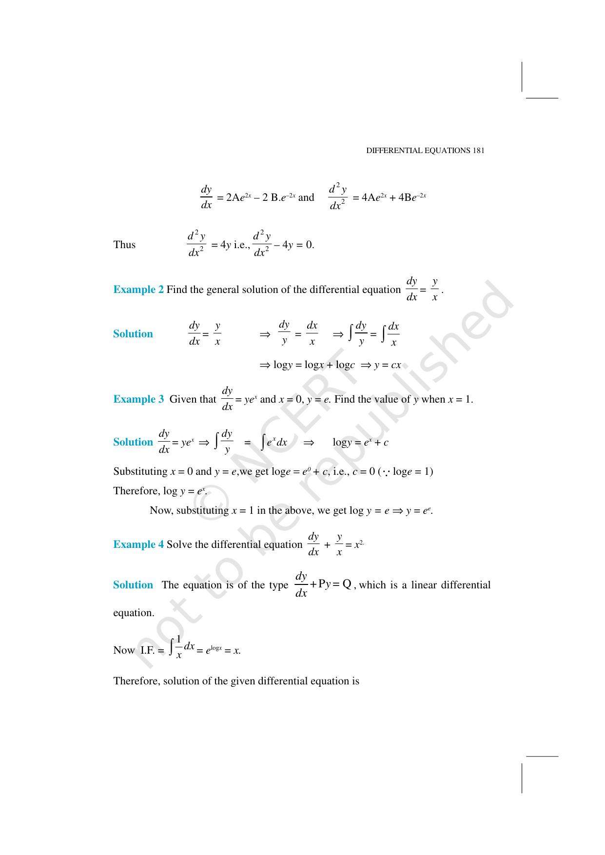 NCERT Exemplar Class 12: Mathematics Unit 9 (Differential Equations) - Page 3