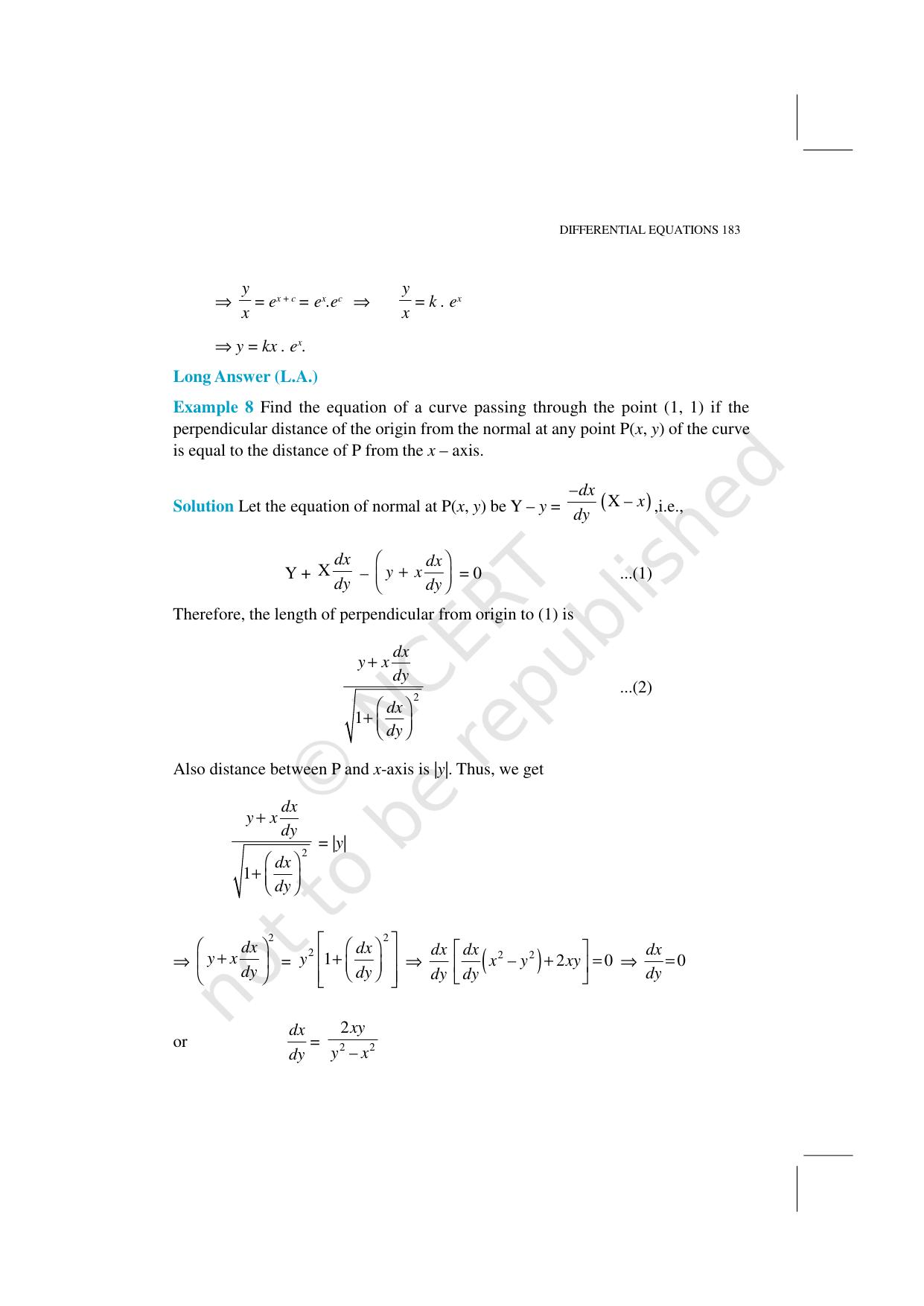 NCERT Exemplar Class 12: Mathematics Unit 9 (Differential Equations) - Page 5