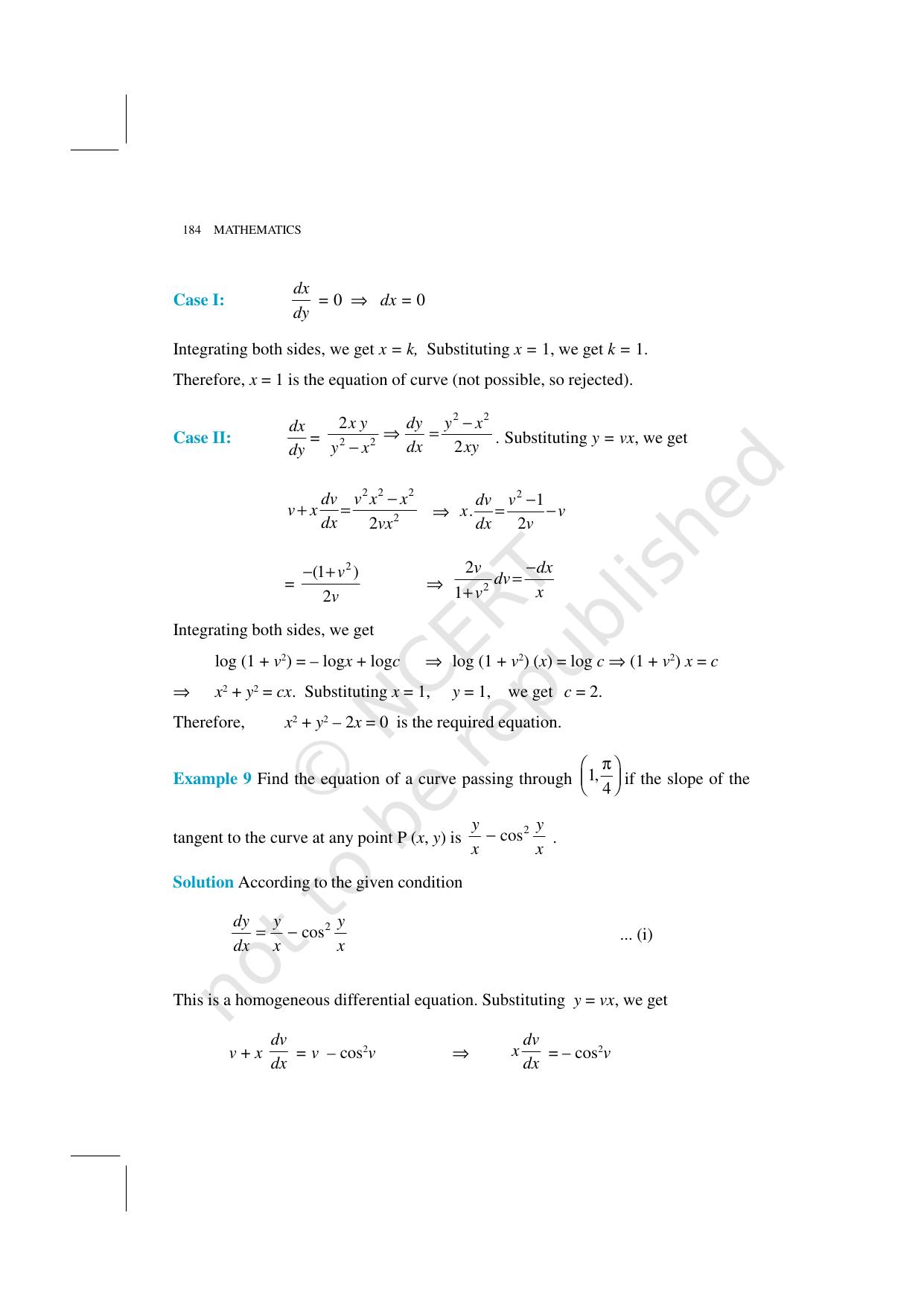 NCERT Exemplar Class 12: Mathematics Unit 9 (Differential Equations) - Page 6