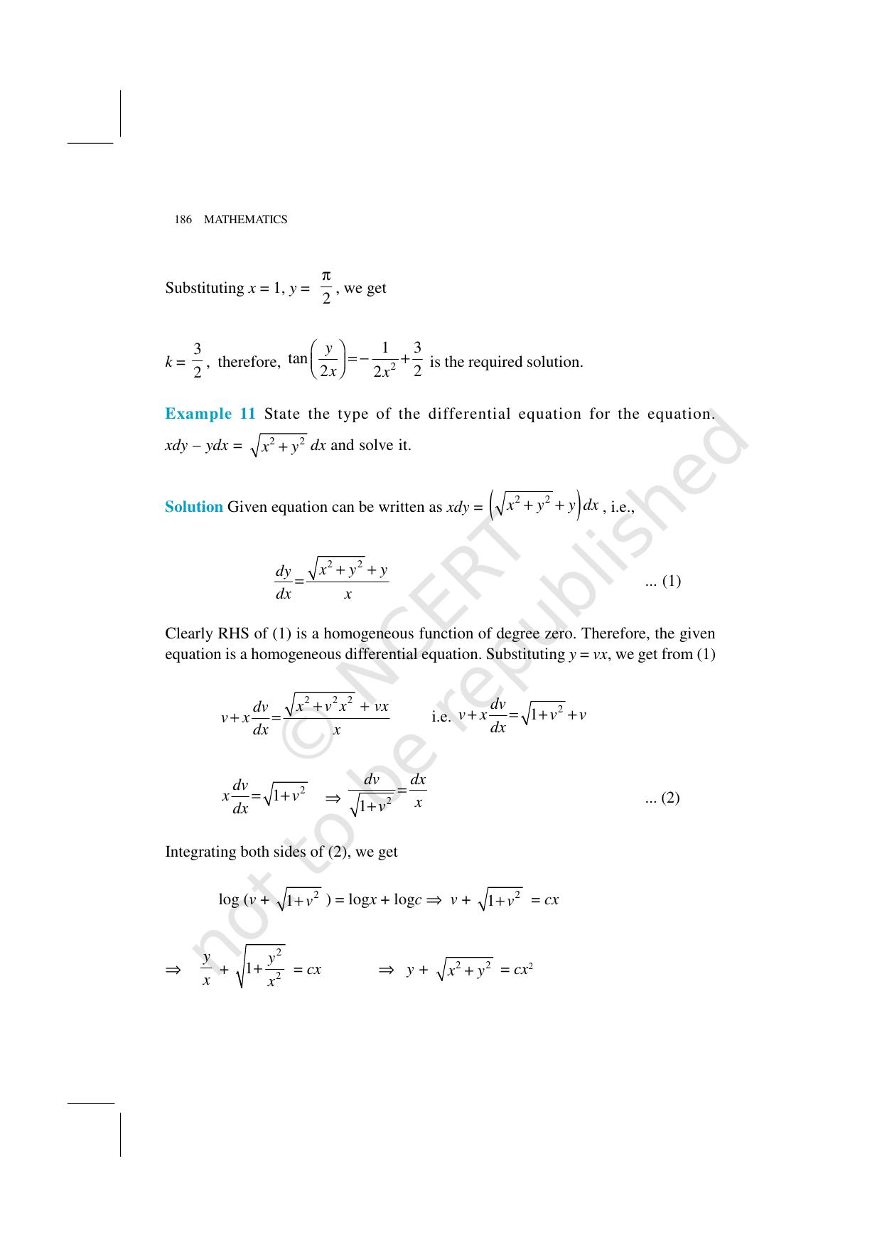 NCERT Exemplar Class 12: Mathematics Unit 9 (Differential Equations) - Page 8