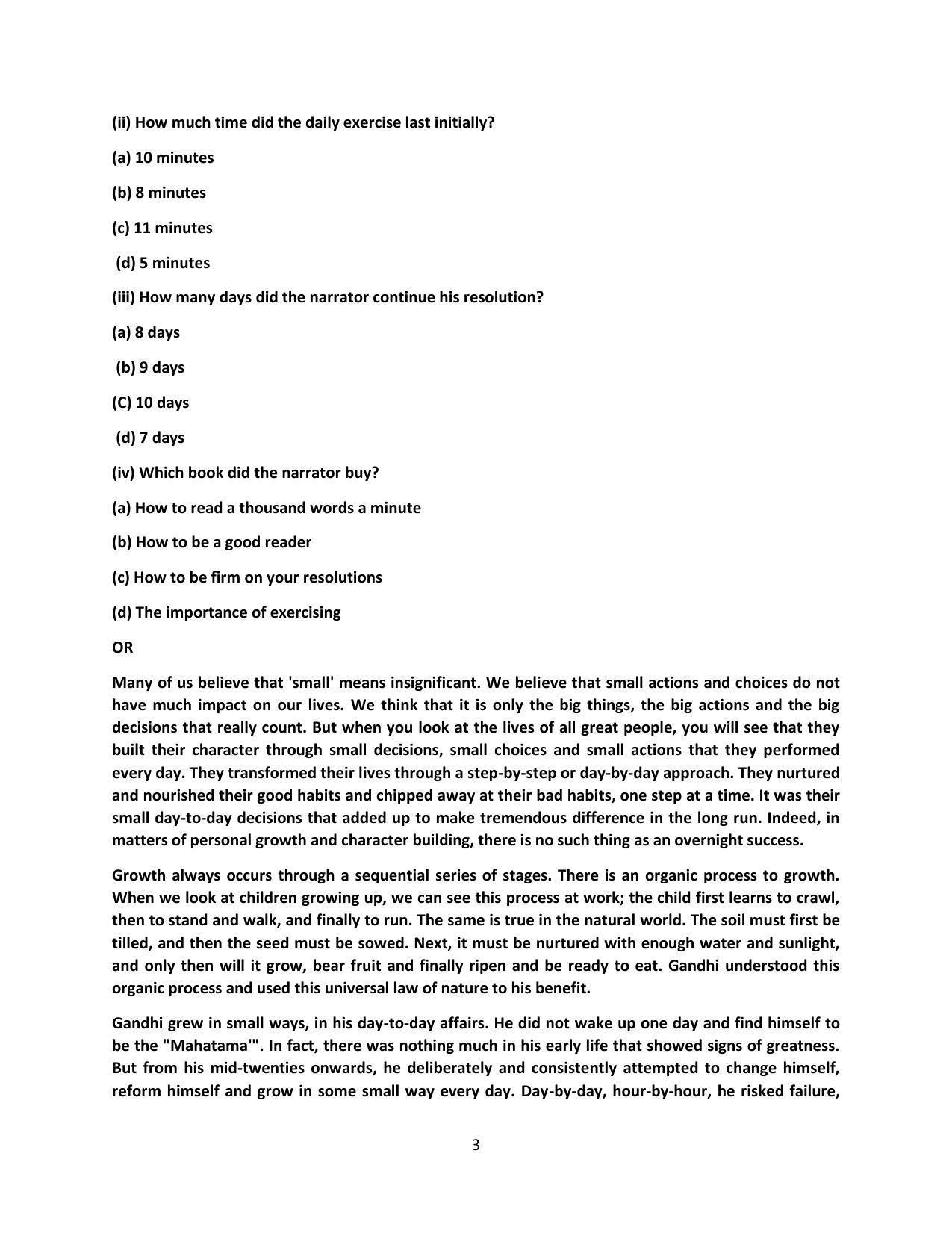 Haryana Board Class 12 English Code B Sample Papers - Page 3