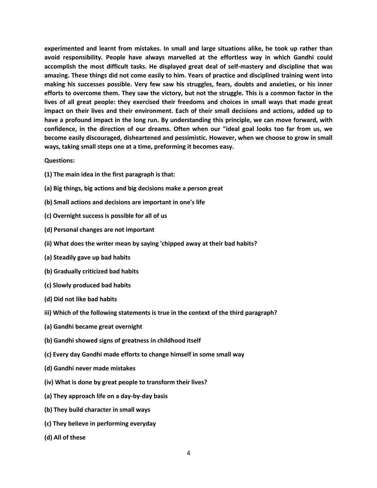 Haryana Board Class 12 English Code B Sample Papers - Page 4