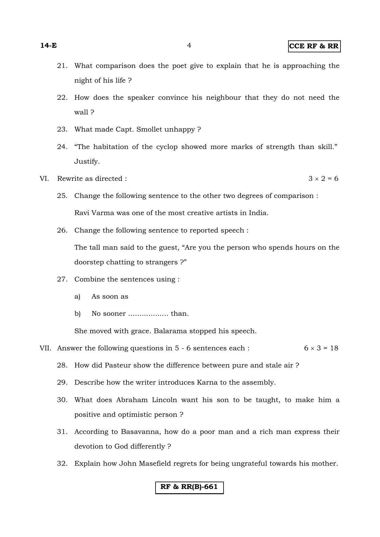 Karnataka SSLC First Language English-B Question Paper 2020 - Page 4
