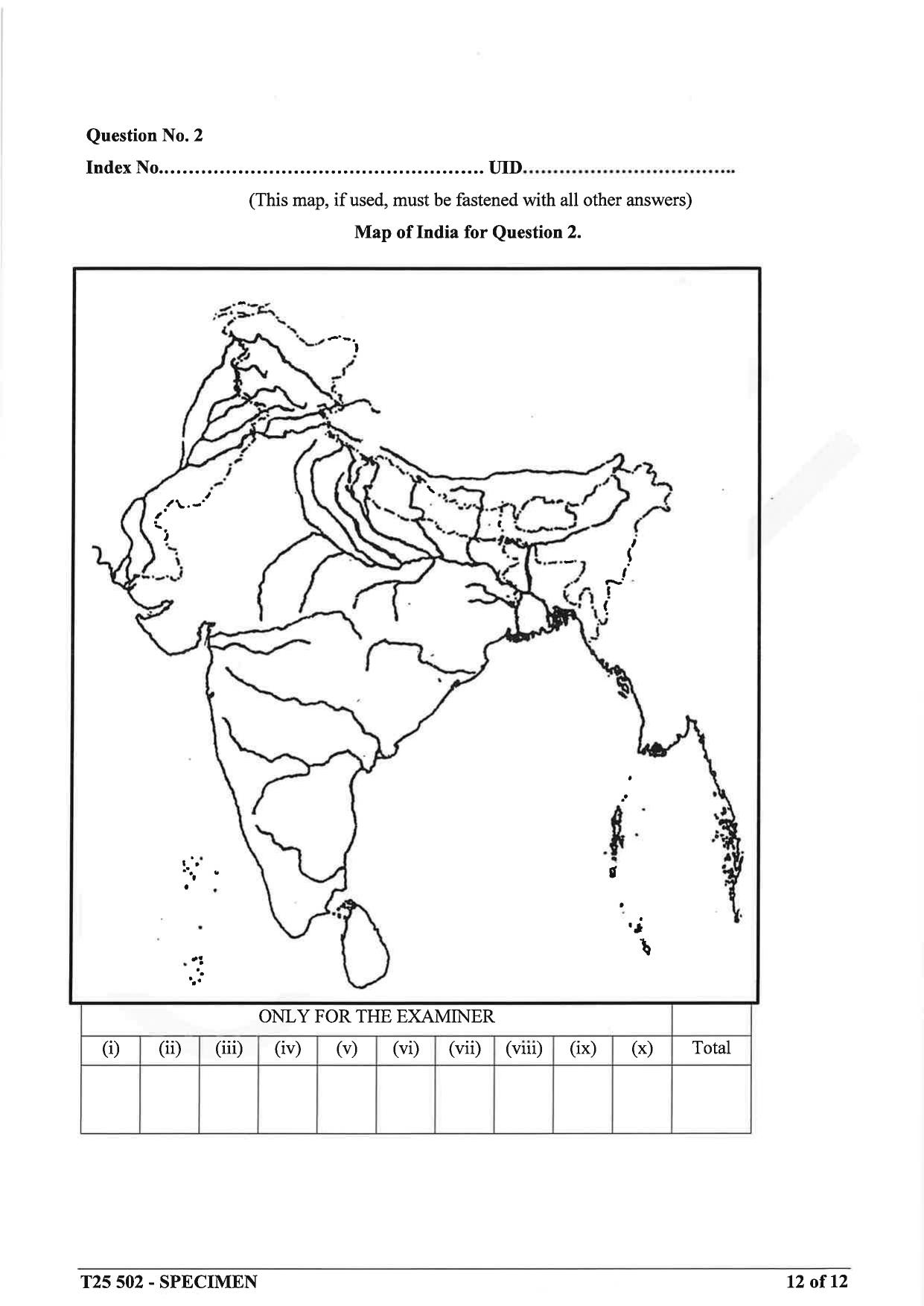 ICSE Class 10 2025 Geography (QP & MS) Specimen Paper - Page 12