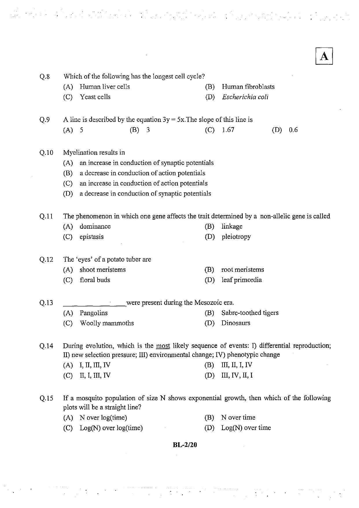 JAM 2013: BL Question Paper - Page 3