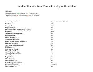 AP RCET 2022: Physics -  18-10-2022 (Tuesday) Session-II: Question Paper With keys