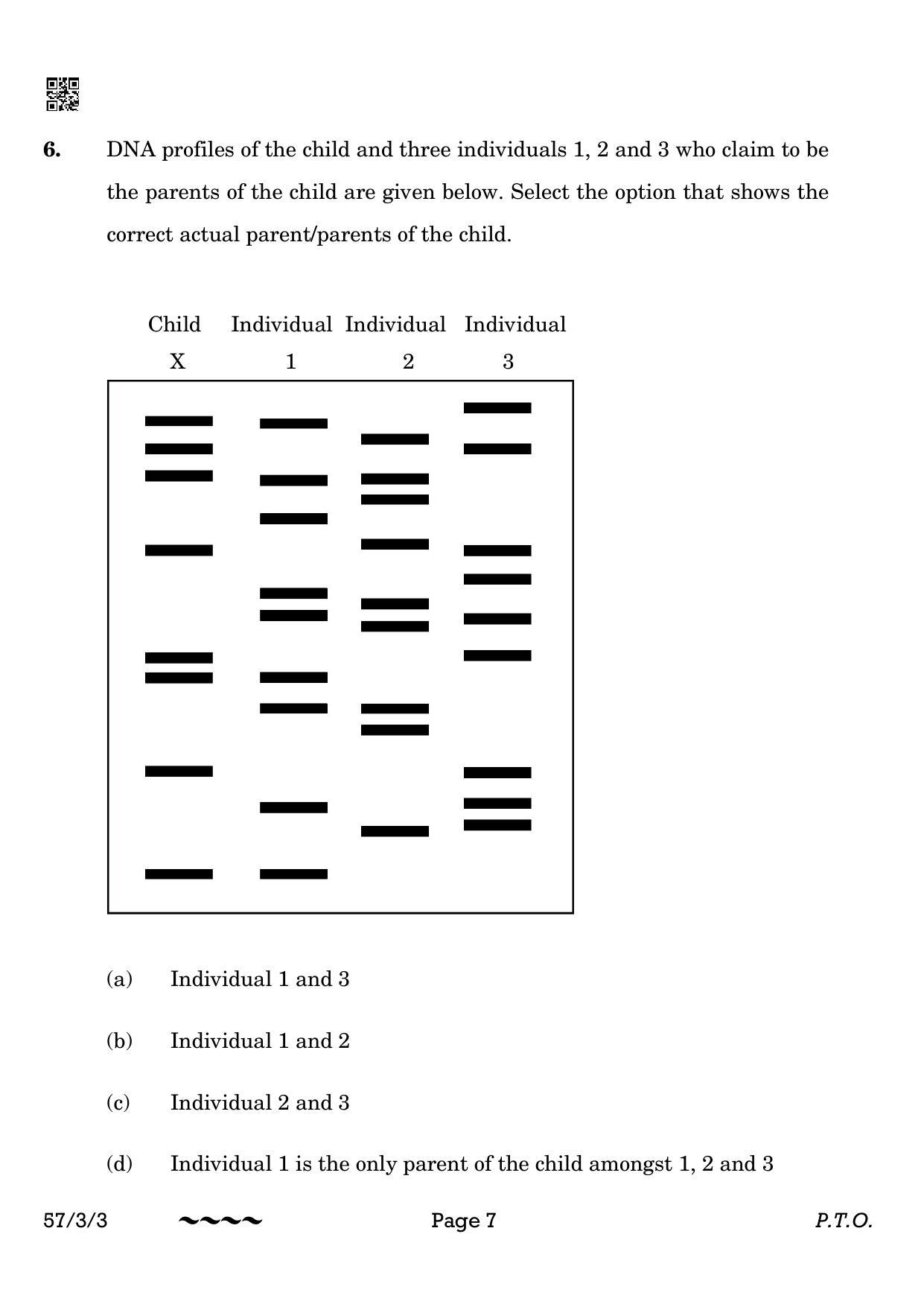 CBSE Class 12 57-3-3 Biology 2023 Question Paper - Page 7