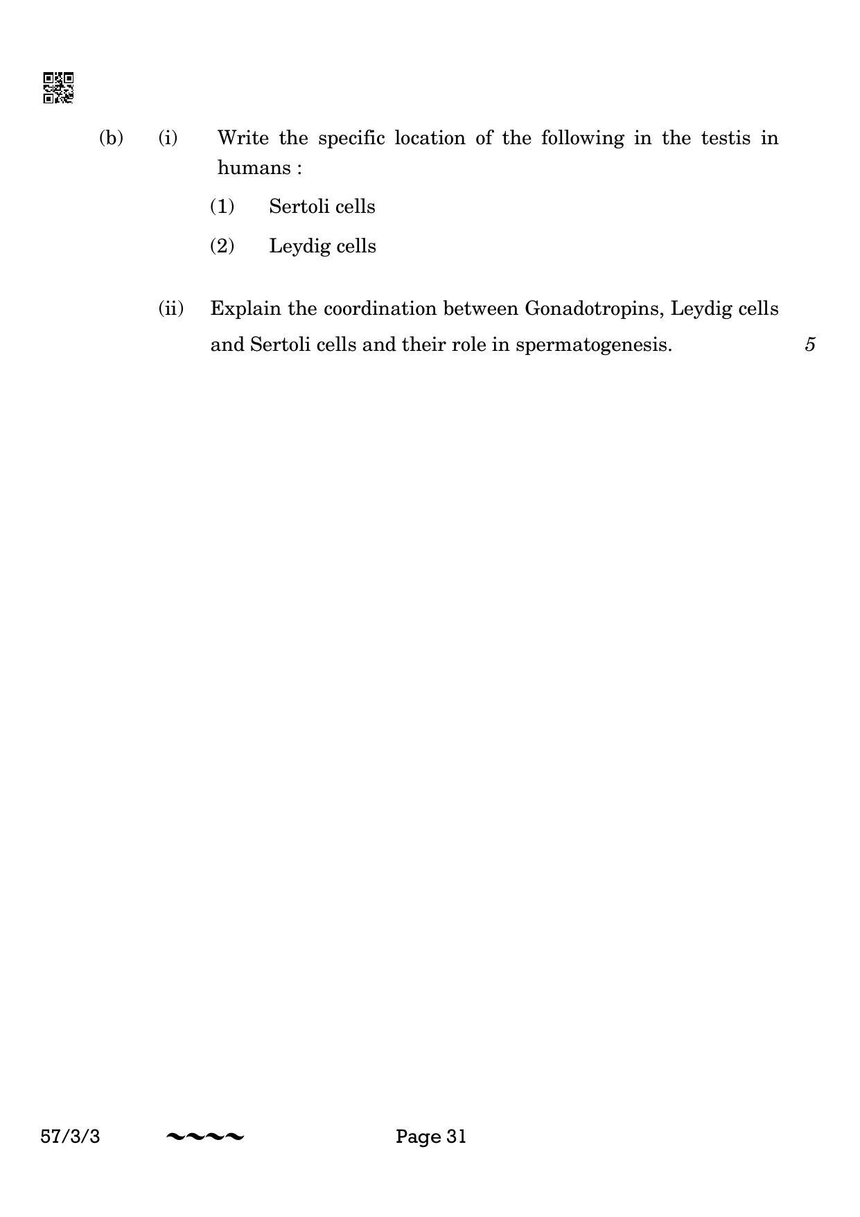 CBSE Class 12 57-3-3 Biology 2023 Question Paper - Page 31