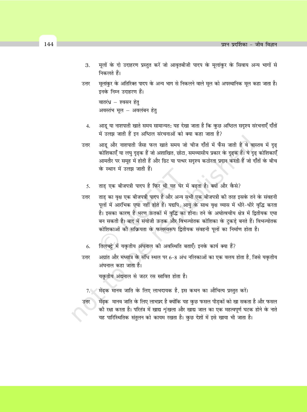 NCERT Exemplar Class 11: जीवविज्ञान अध्याय 24 (वर्णनात्मक प्रश्नो के मॉडल उत्तर) - Page 10