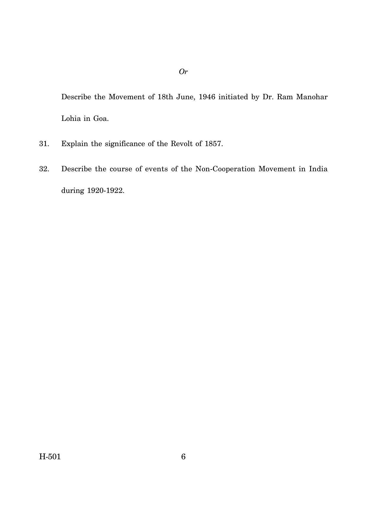 Goa Board Class 12 History (June 2019) Question Paper - Page 6