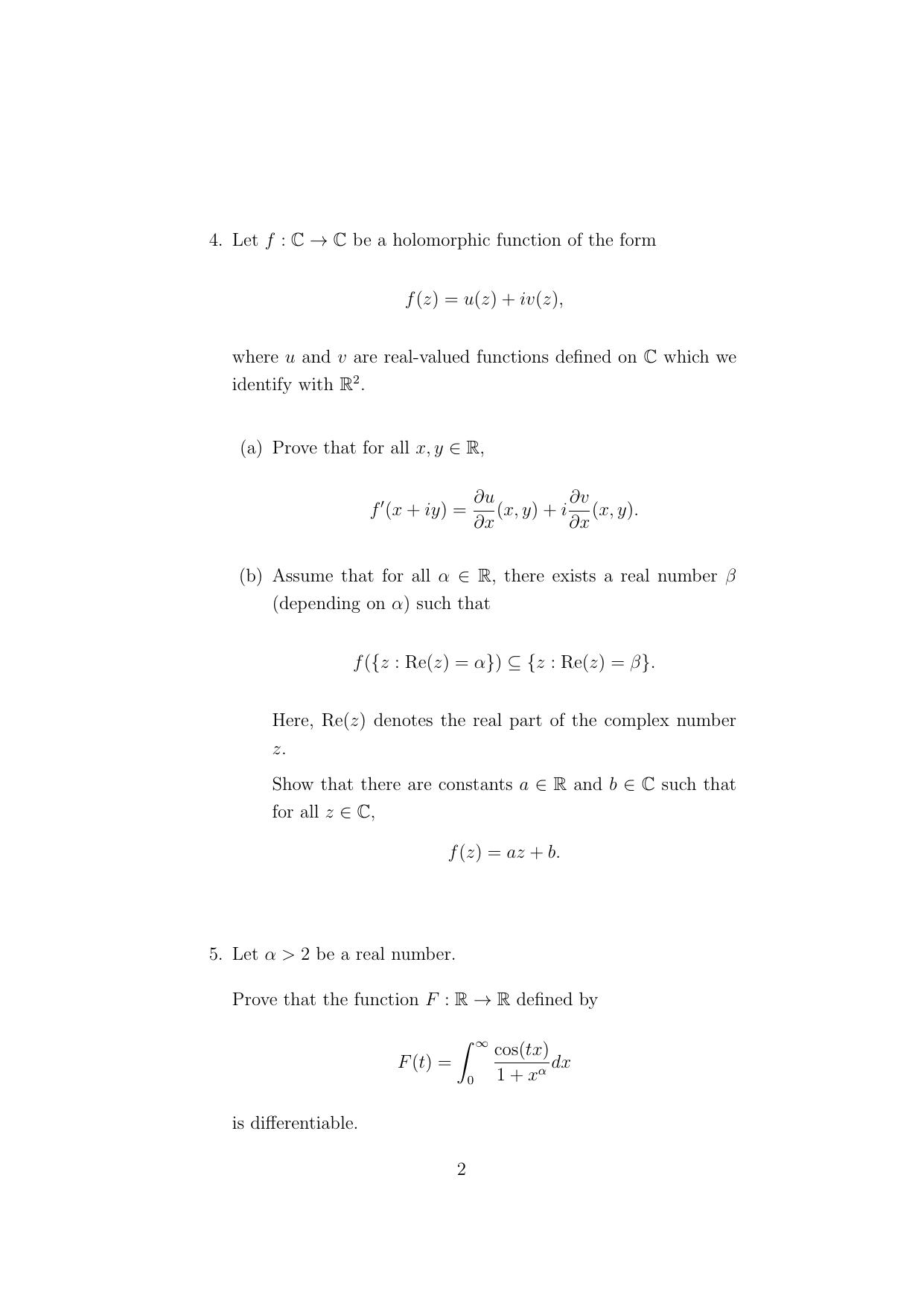 ISI Admission Test JRF in Mathematics (MTA) 2024 Sample Paper - Page 2