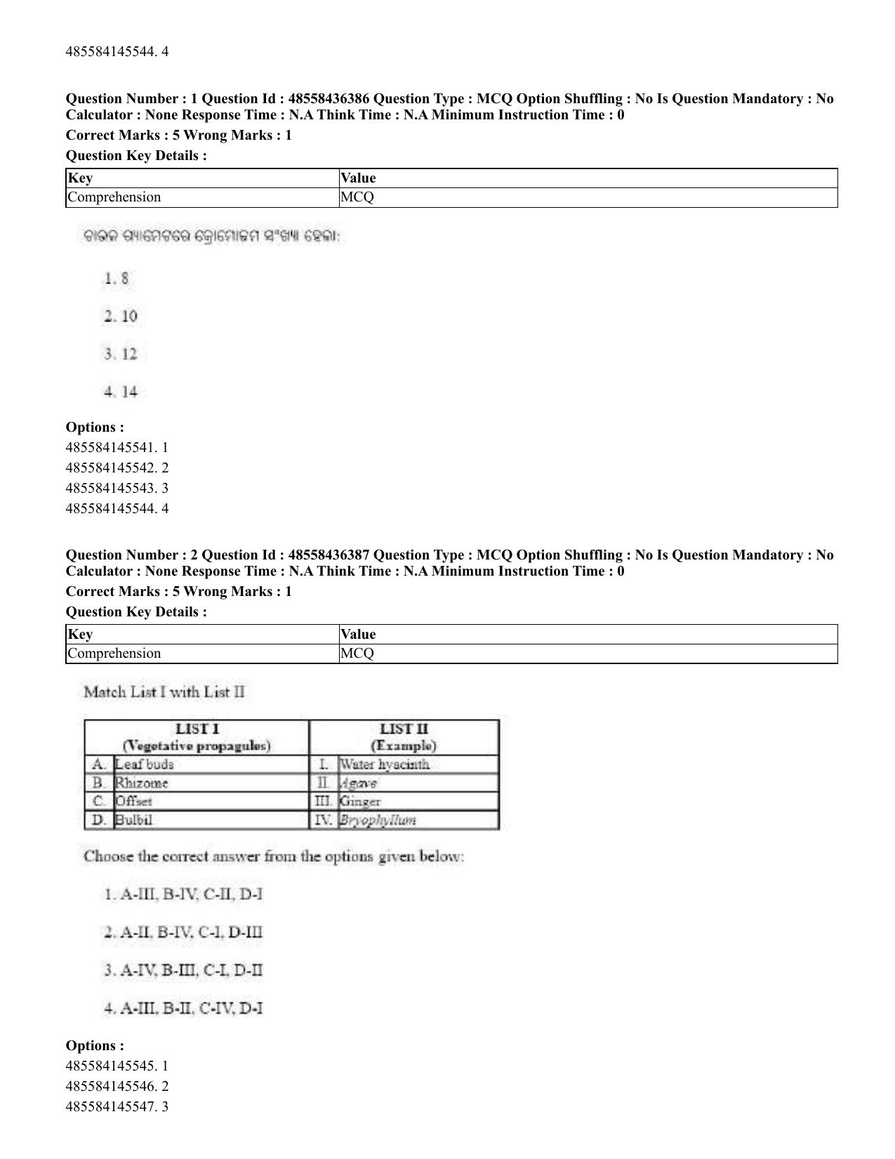 CUET 2023 English Odia Shift 3 Question Papers - 22 June 2023 - Page 3