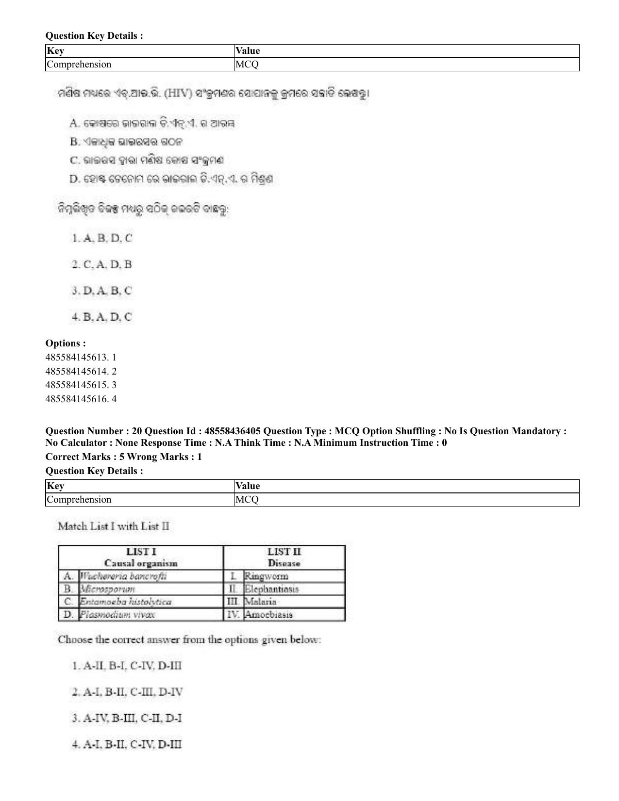 CUET 2023 English Odia Shift 3 Question Papers - 22 June 2023 - Page 22