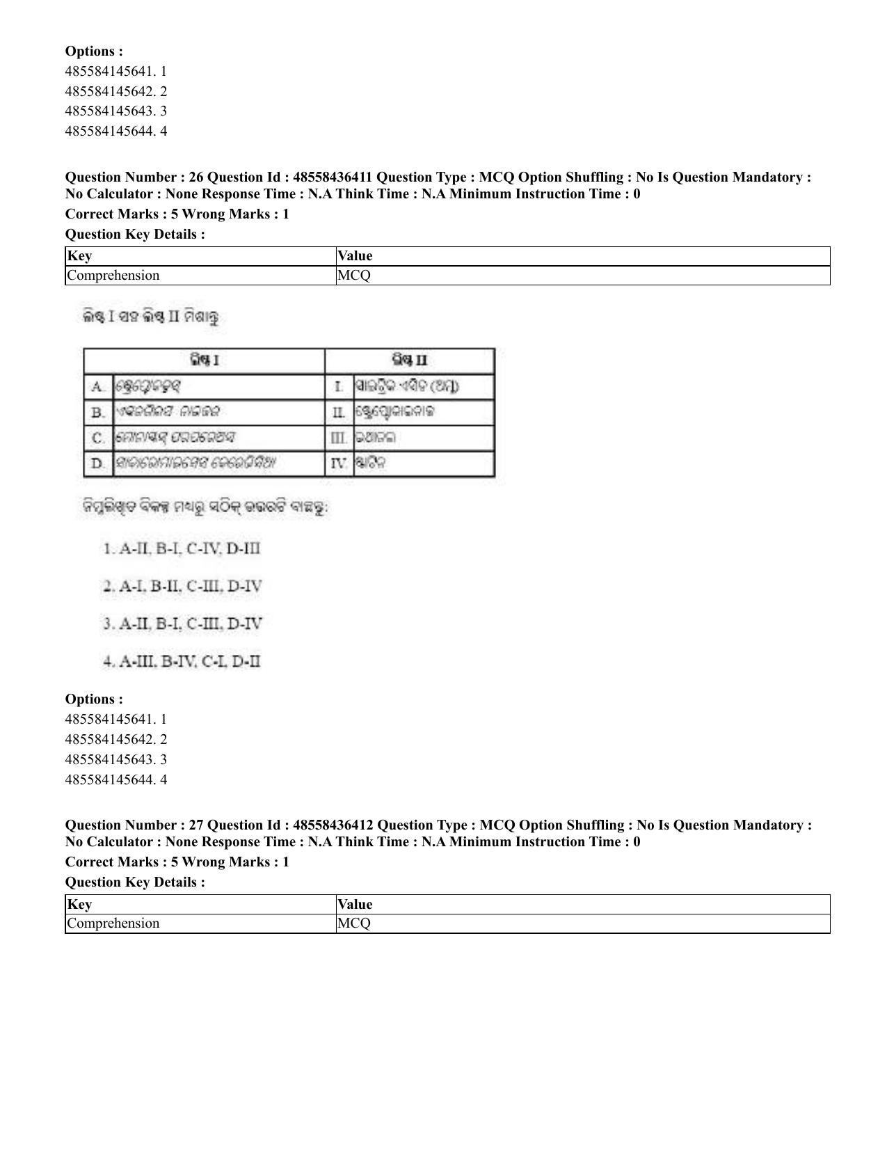 CUET 2023 English Odia Shift 3 Question Papers - 22 June 2023 - Page 30