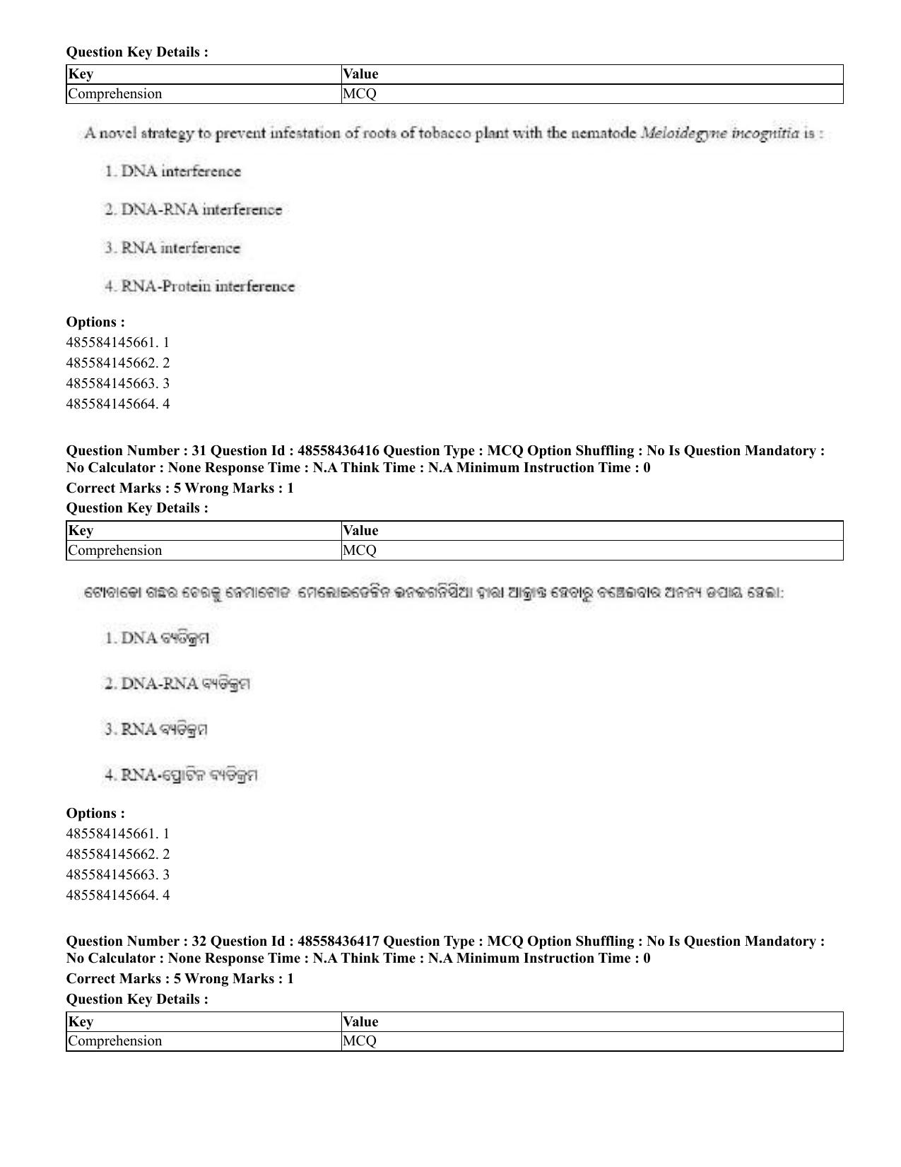 CUET 2023 English Odia Shift 3 Question Papers - 22 June 2023 - Page 35