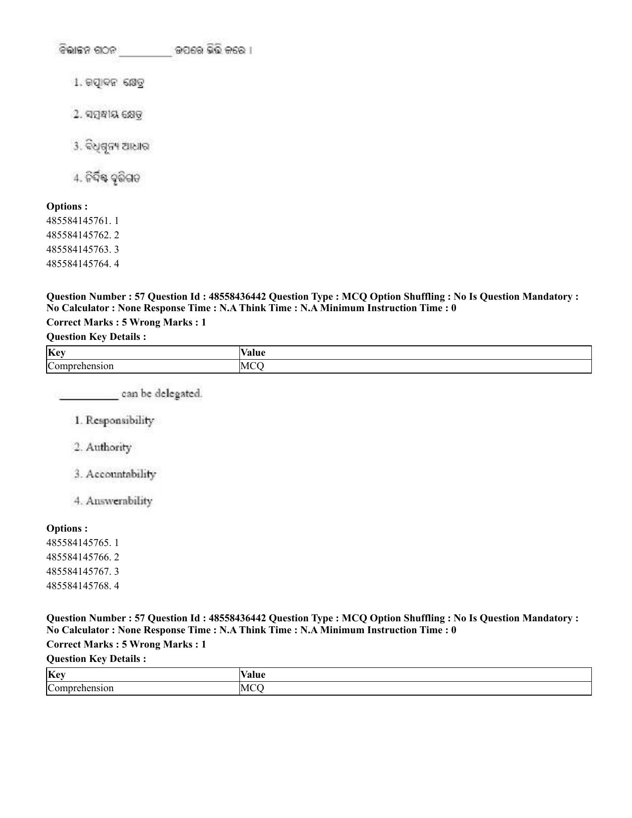 CUET 2023 English Odia Shift 3 Question Papers - 22 June 2023 - Page 68