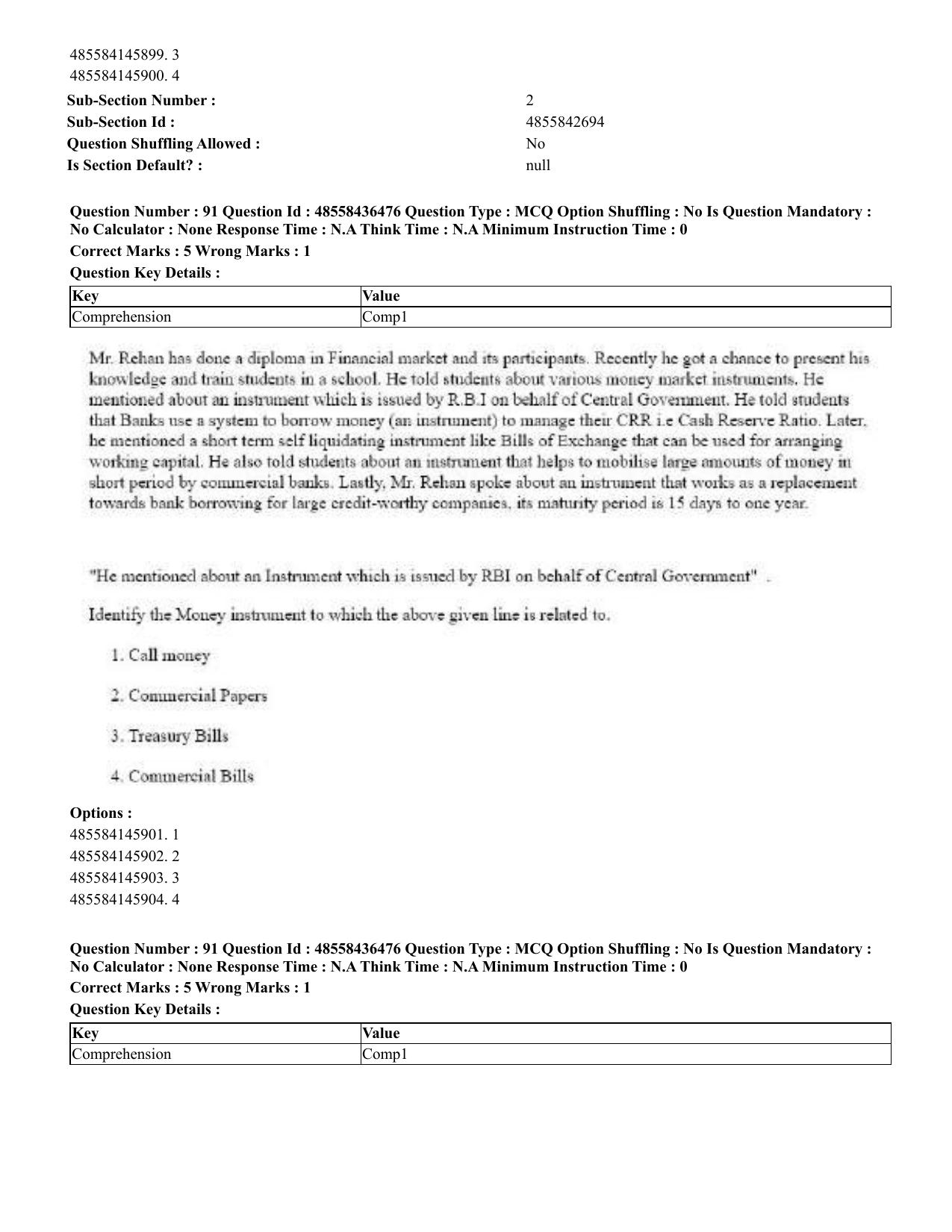 CUET 2023 English Odia Shift 3 Question Papers - 22 June 2023 - Page 108