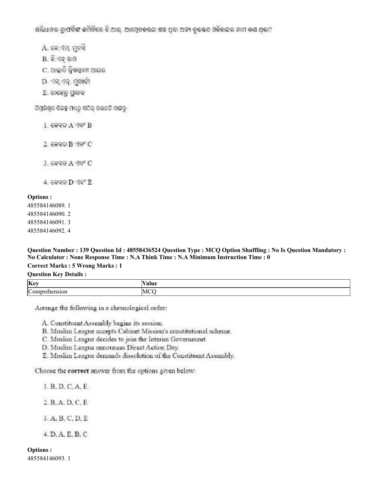 CUET 2023 English Odia Shift 3 Question Papers - 22 June 2023 - Page 167
