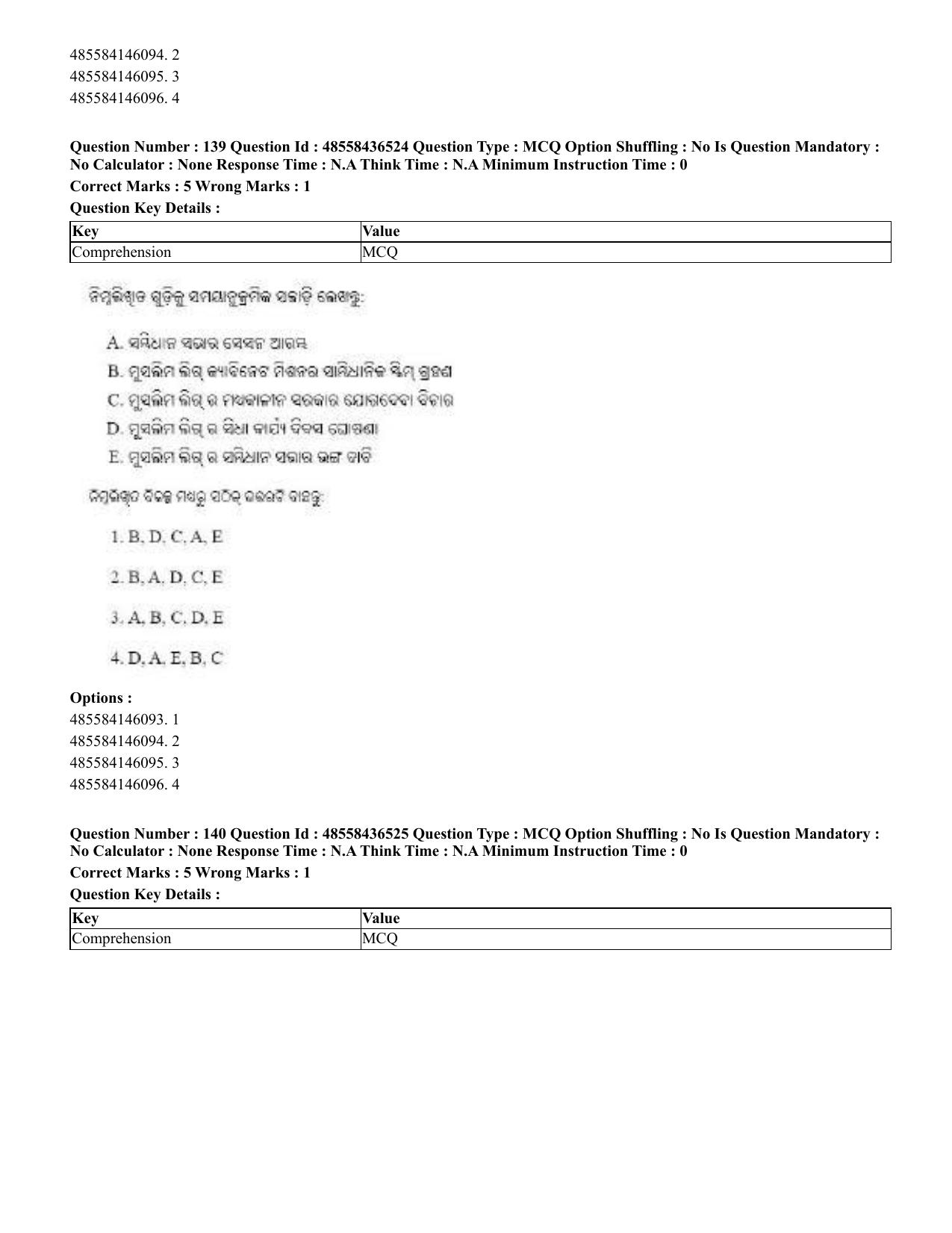 CUET 2023 English Odia Shift 3 Question Papers - 22 June 2023 - Page 168