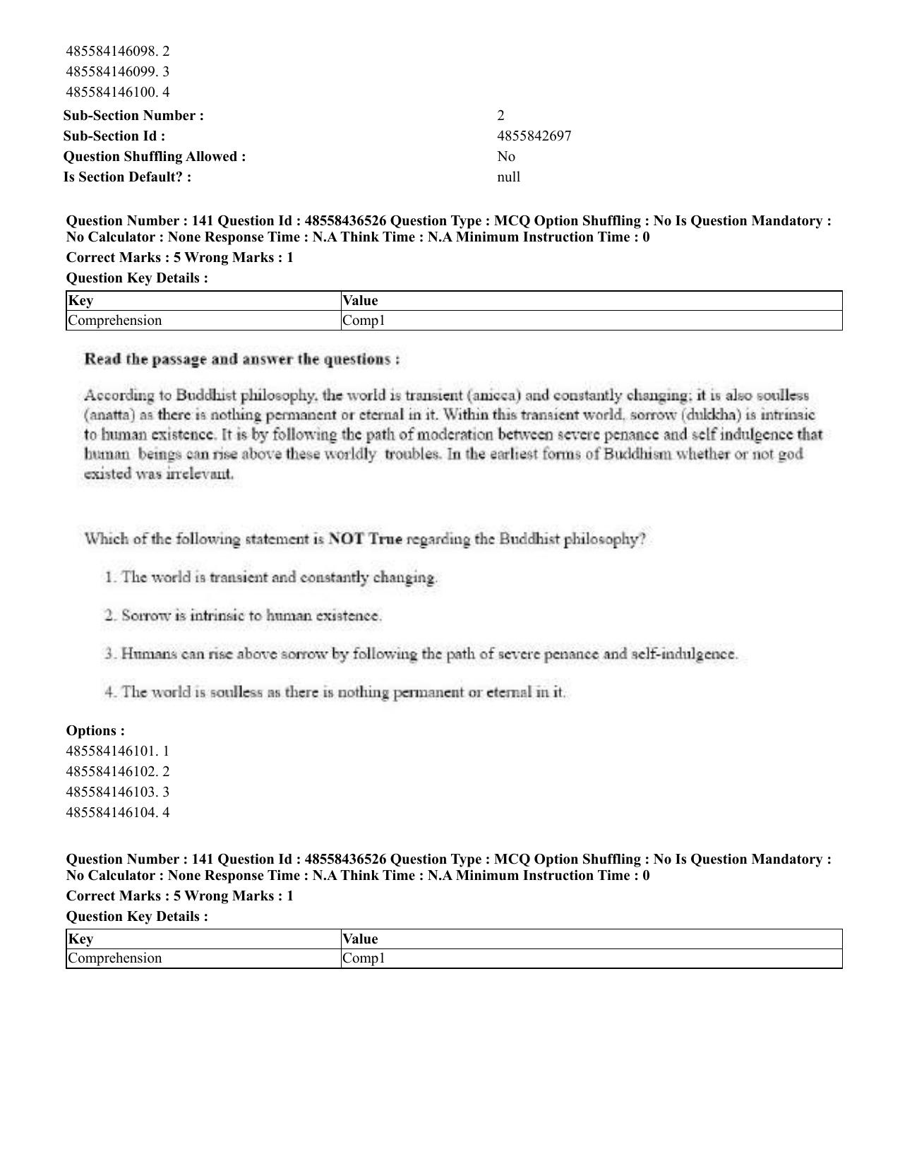 CUET 2023 English Odia Shift 3 Question Papers - 22 June 2023 - Page 170