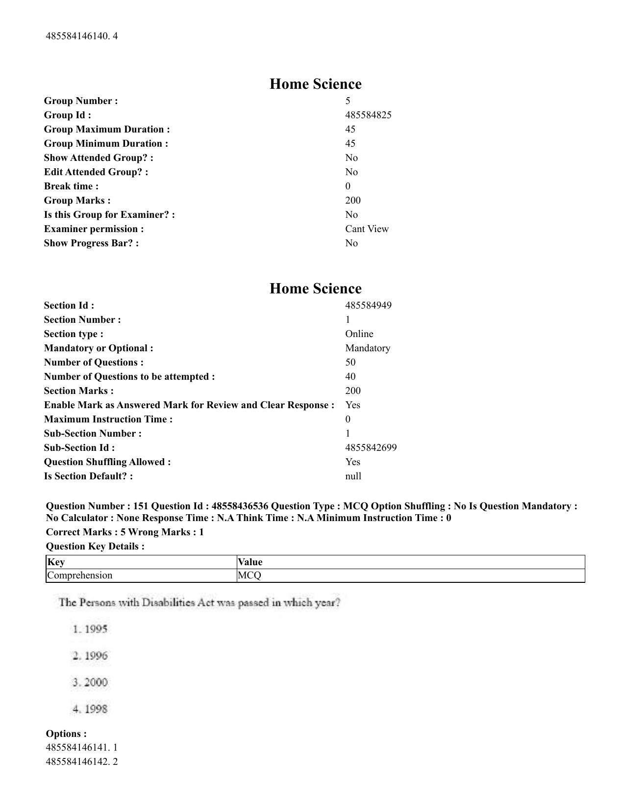 CUET 2023 English Odia Shift 3 Question Papers - 22 June 2023 - Page 185