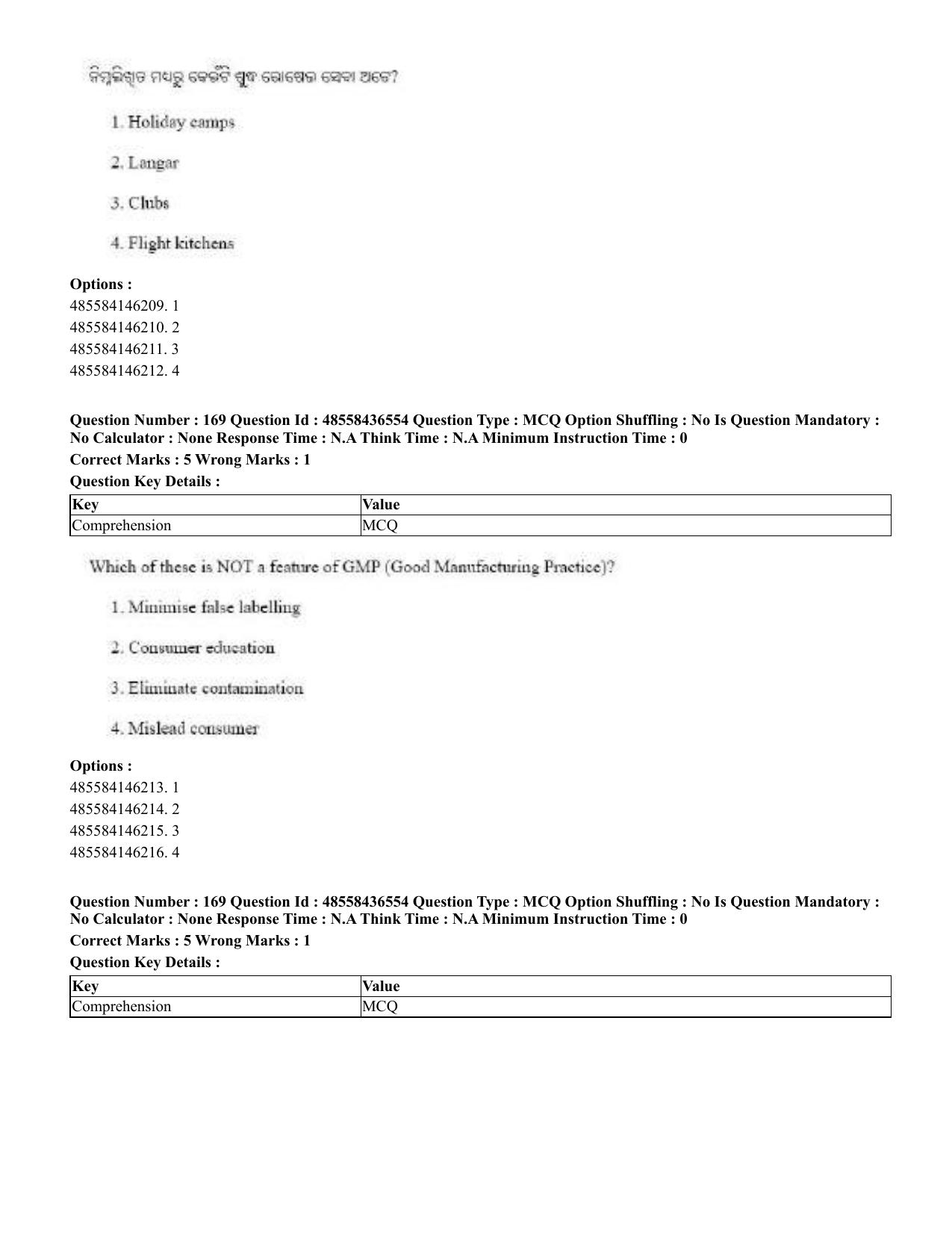 CUET 2023 English Odia Shift 3 Question Papers - 22 June 2023 - Page 203