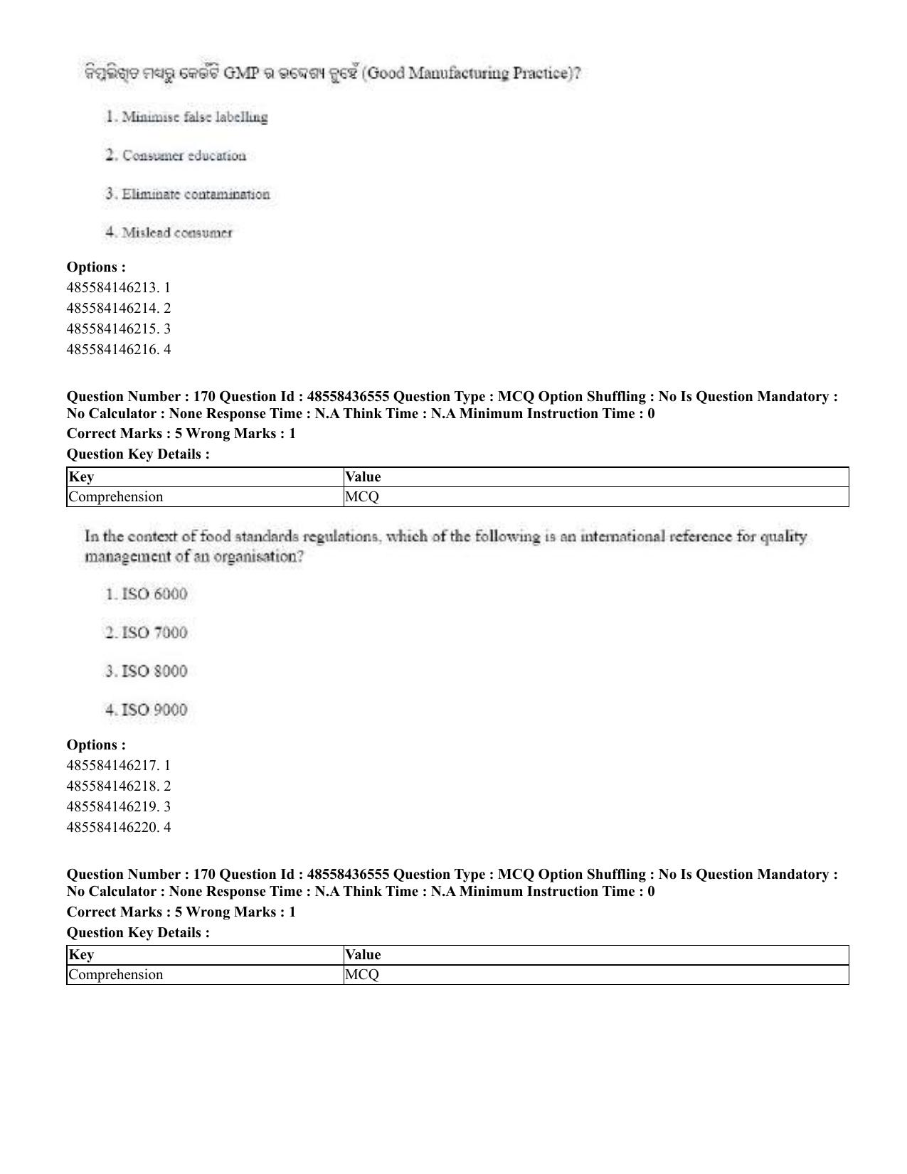 CUET 2023 English Odia Shift 3 Question Papers - 22 June 2023 - Page 204