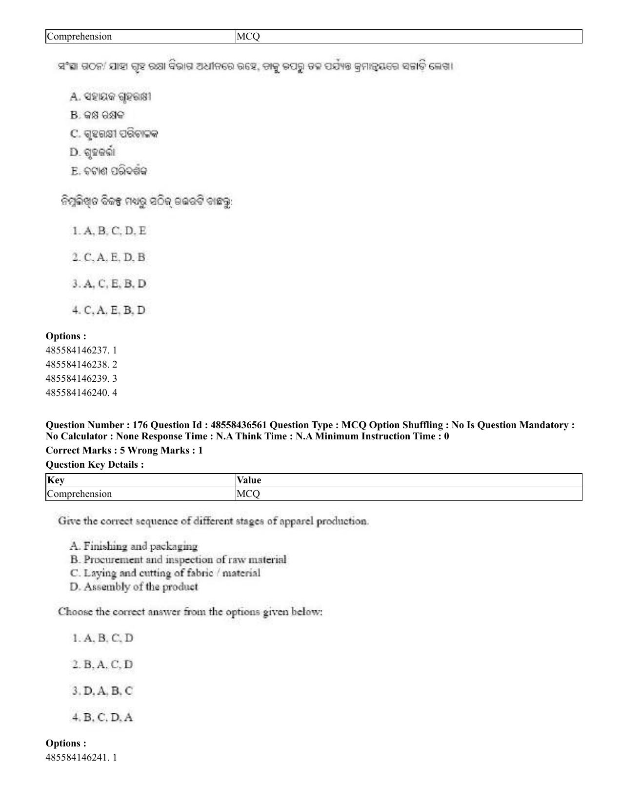 CUET 2023 English Odia Shift 3 Question Papers - 22 June 2023 - Page 210