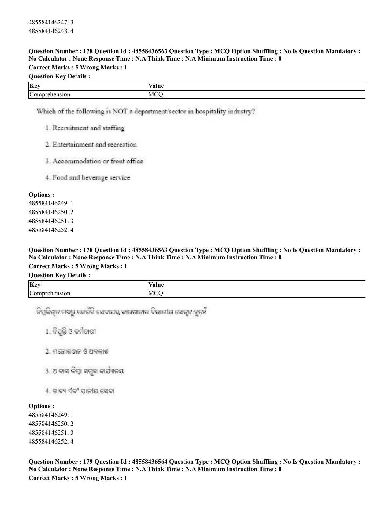 CUET 2023 English Odia Shift 3 Question Papers - 22 June 2023 - Page 213