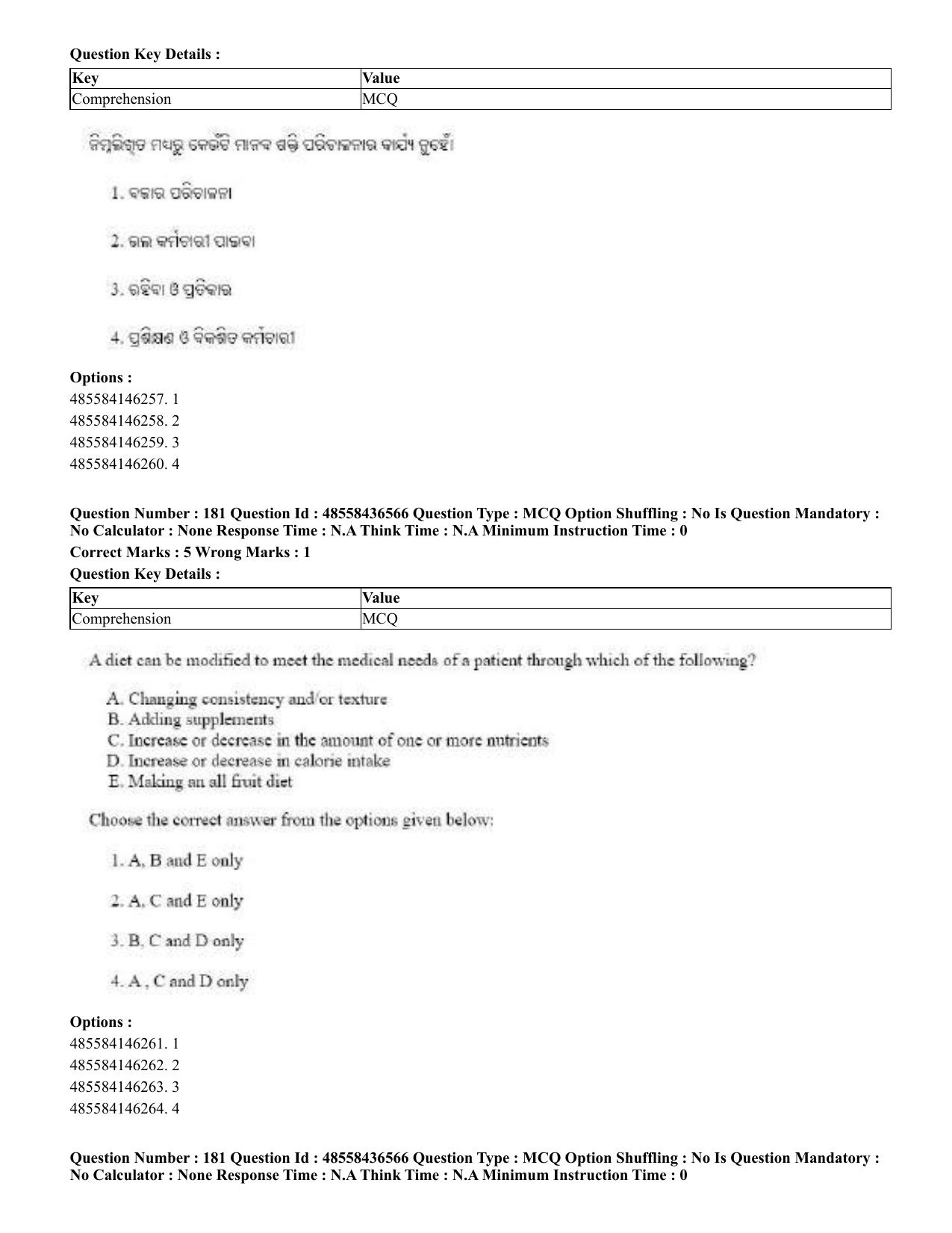 CUET 2023 English Odia Shift 3 Question Papers - 22 June 2023 - Page 216