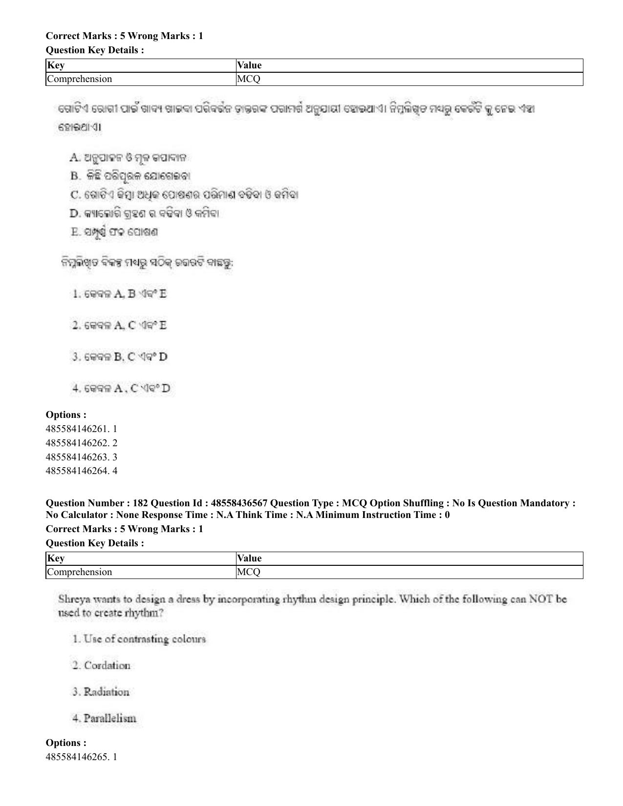 CUET 2023 English Odia Shift 3 Question Papers - 22 June 2023 - Page 217