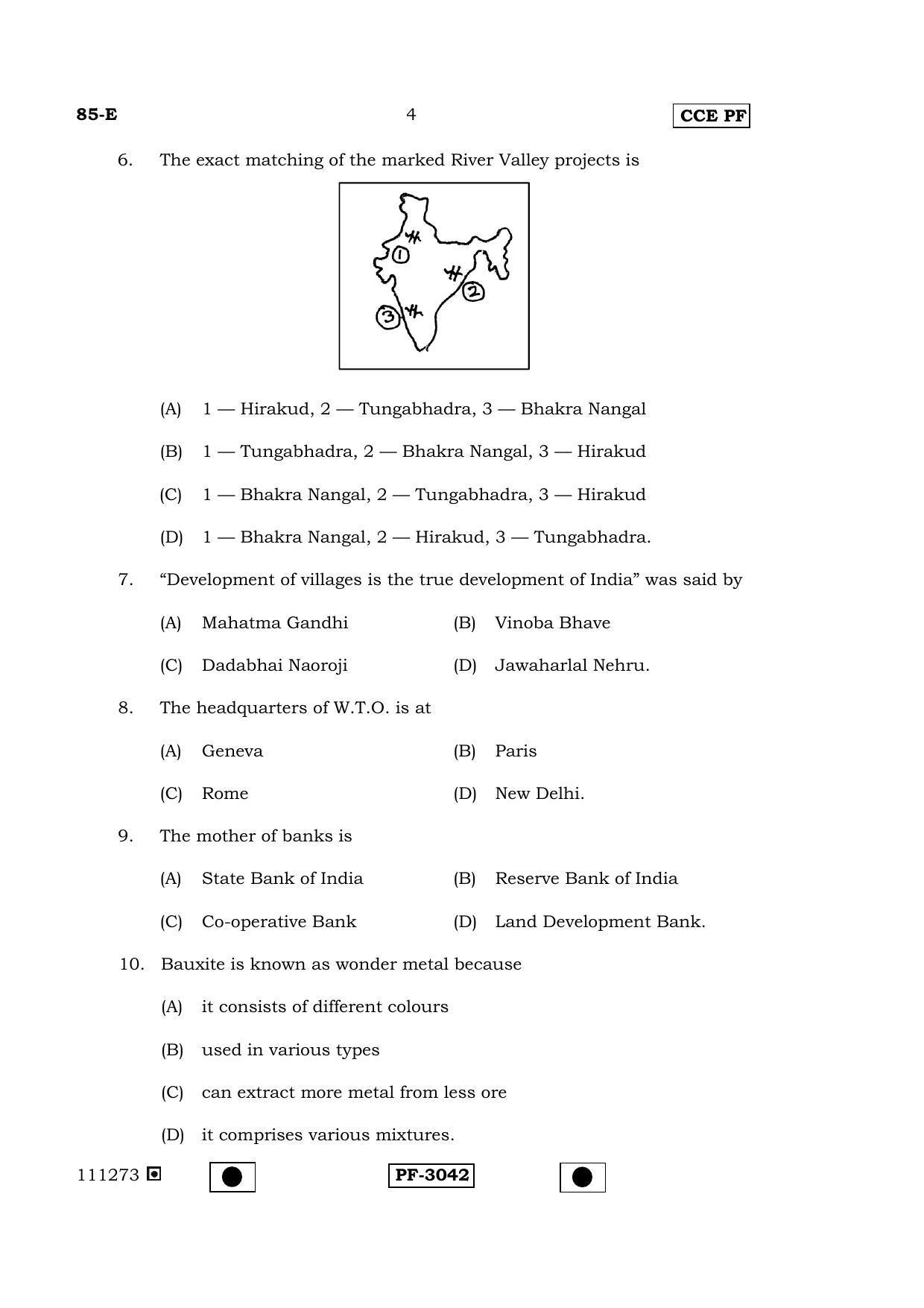 Karnataka SSLC Social Science (ENGLISH Medium) - 85-E-(PF)_SSE1 April 2015 Question Paper - Page 3