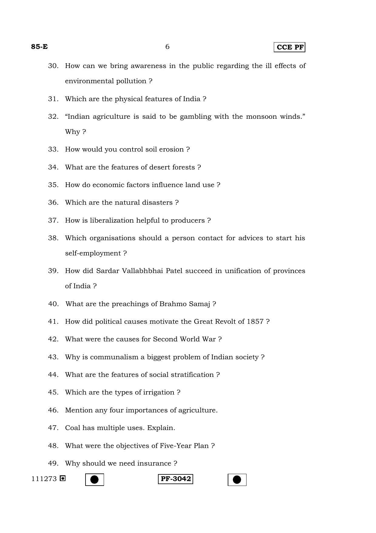 Karnataka SSLC Social Science (ENGLISH Medium) - 85-E-(PF)_SSE1 April 2015 Question Paper - Page 5