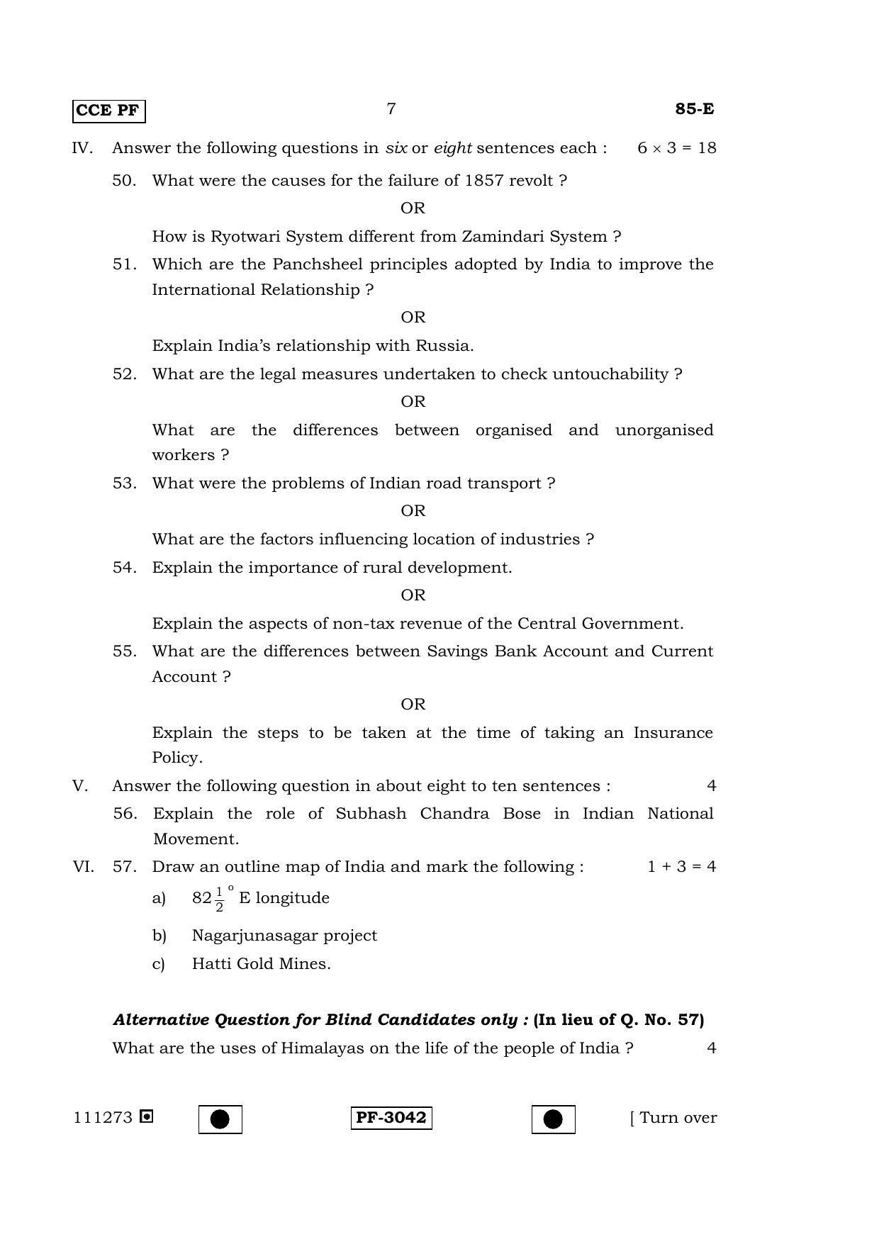 Karnataka SSLC Social Science (ENGLISH Medium) - 85-E-(PF)_SSE1 April 2015 Question Paper - Page 6