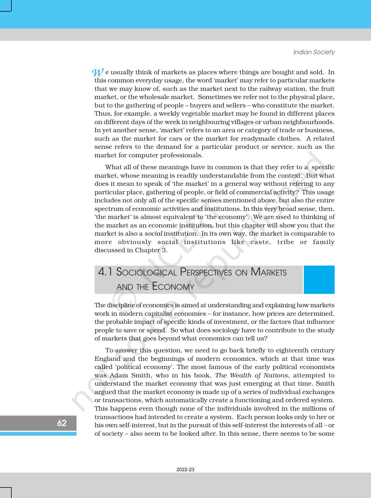 NCERT Book for Class 12 Sociology (Indian Society) Chapter 4 The Market as a Social Institution - Page 2