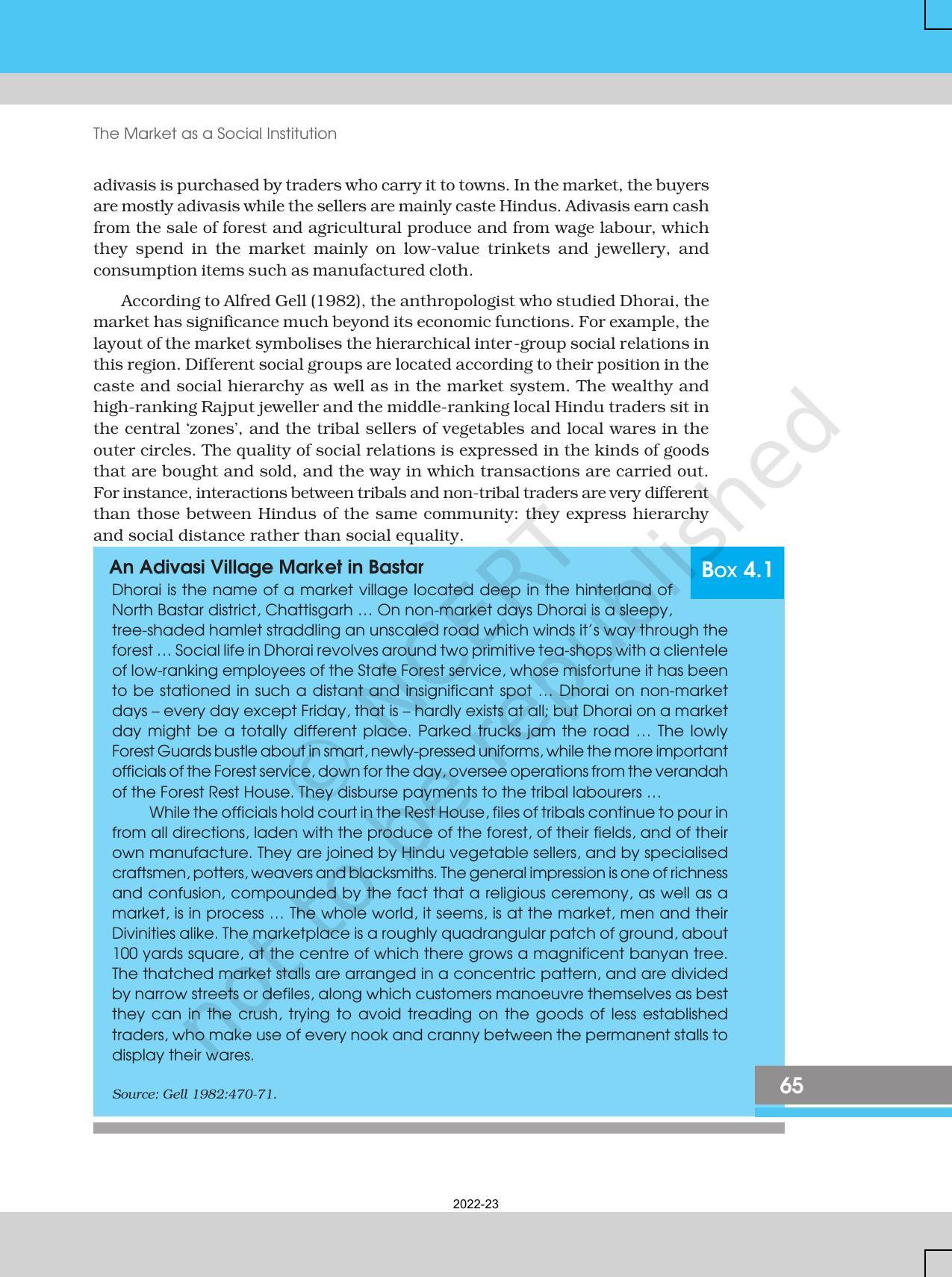 NCERT Book for Class 12 Sociology (Indian Society) Chapter 4 The Market as a Social Institution - Page 5