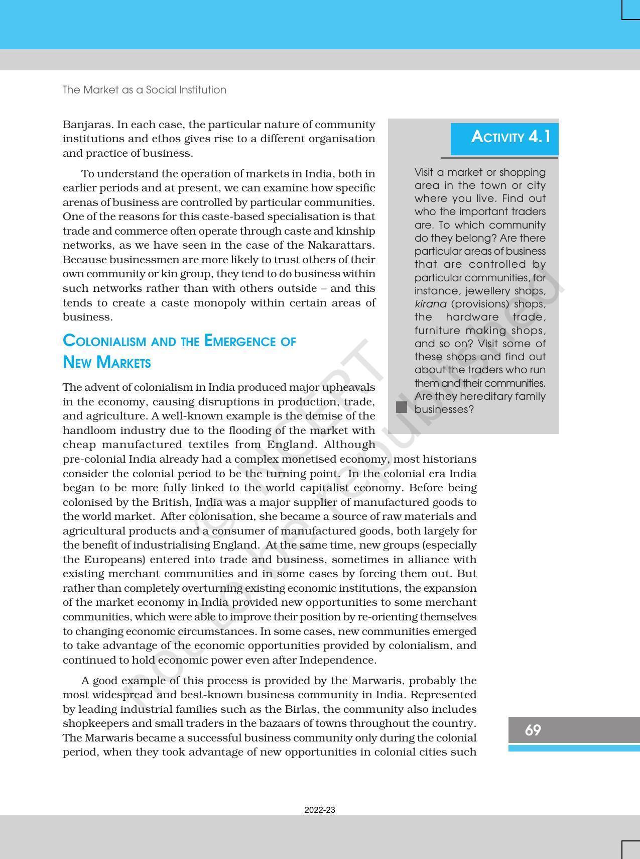 NCERT Book for Class 12 Sociology (Indian Society) Chapter 4 The Market as a Social Institution - Page 9