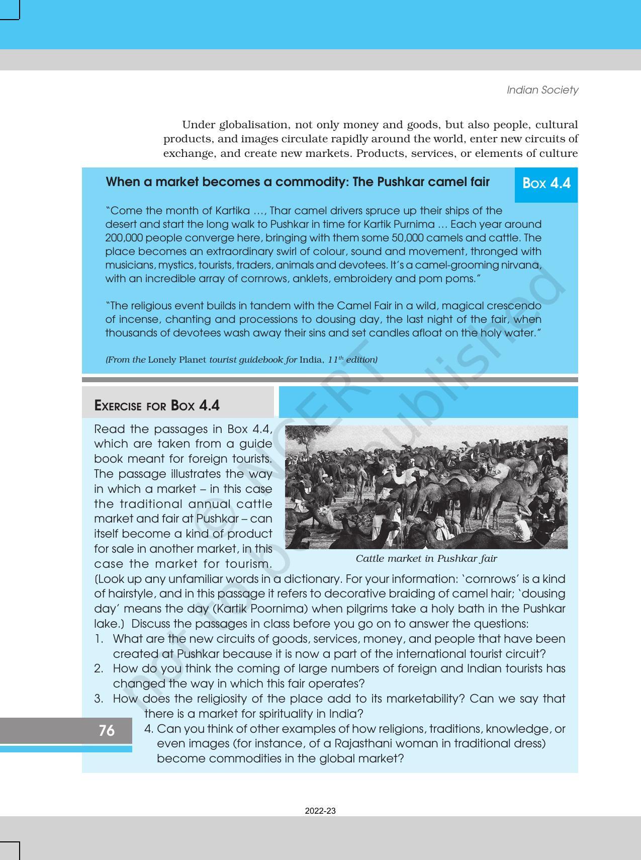NCERT Book for Class 12 Sociology (Indian Society) Chapter 4 The Market as a Social Institution - Page 16