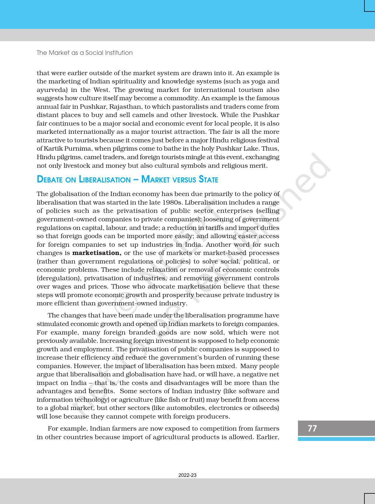 NCERT Book for Class 12 Sociology (Indian Society) Chapter 4 The Market as a Social Institution - Page 17