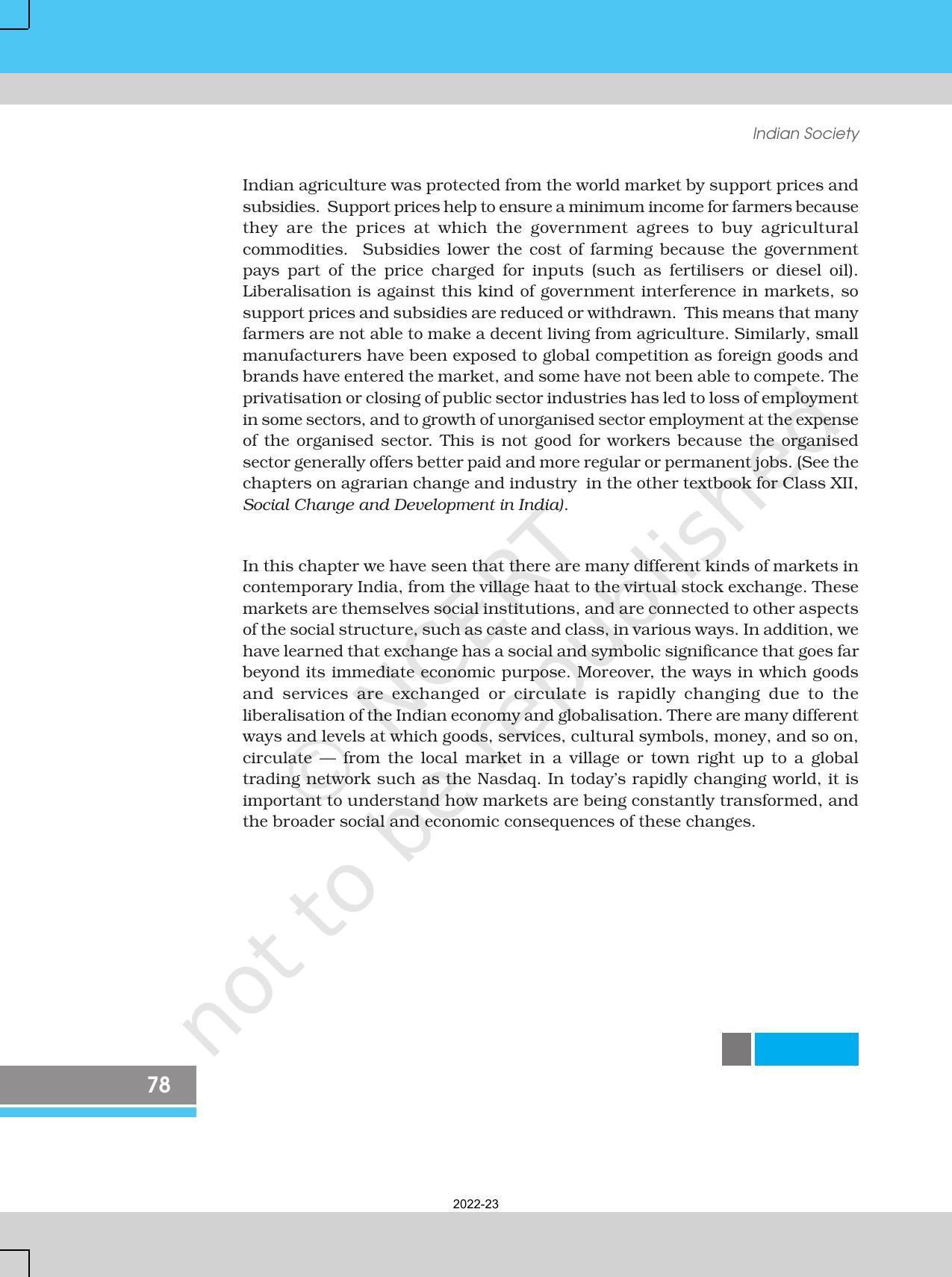 NCERT Book for Class 12 Sociology (Indian Society) Chapter 4 The Market as a Social Institution - Page 18
