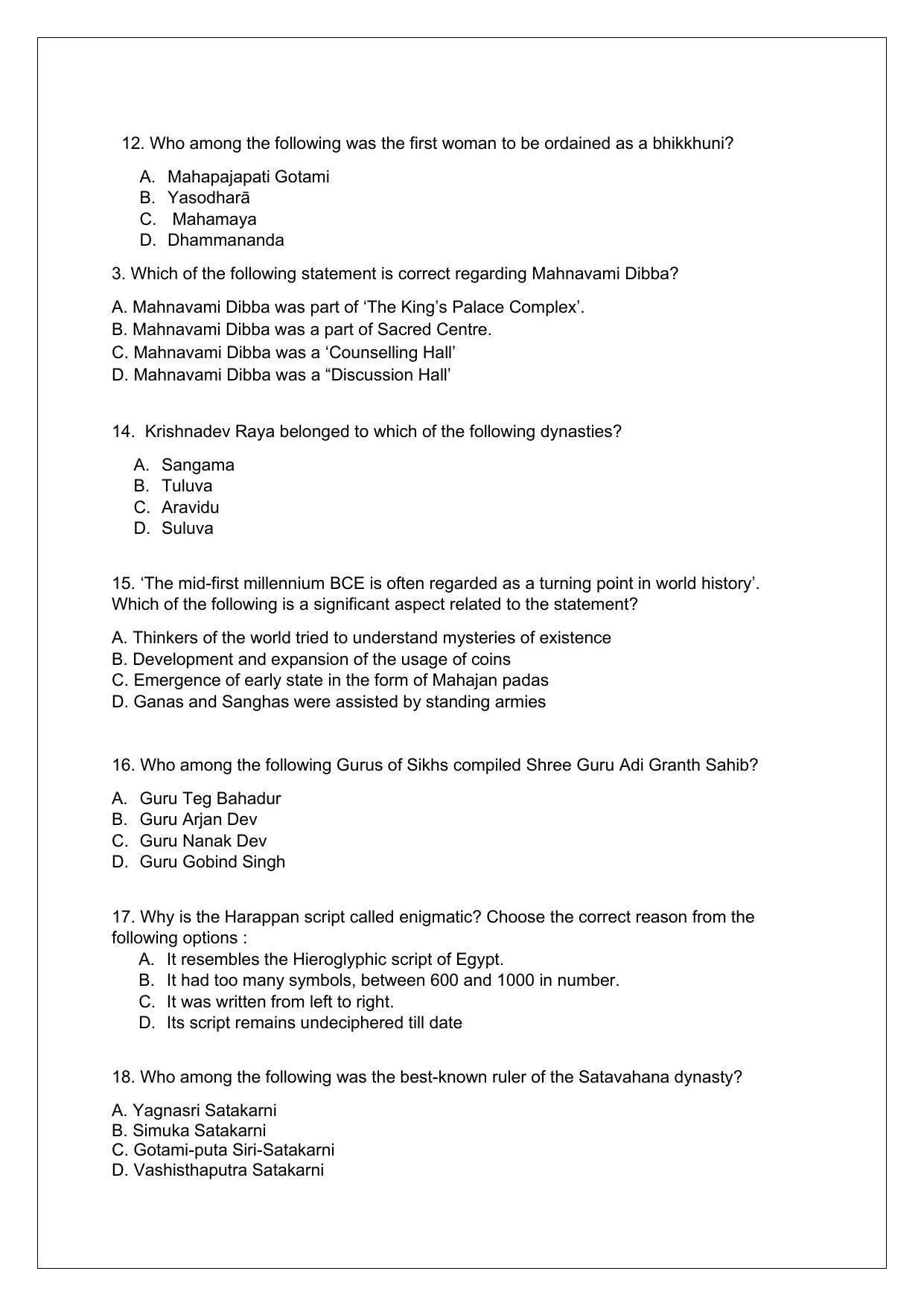 CBSE Class 12th History Sample Question Paper 2021-22 - Page 3