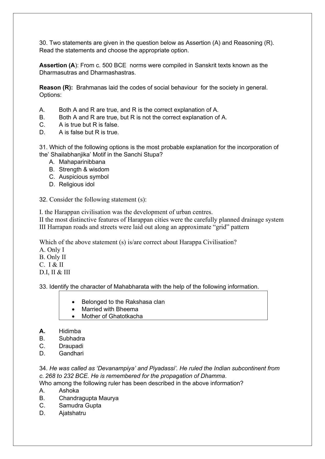 CBSE Class 12th History Sample Question Paper 2021-22 - Page 6
